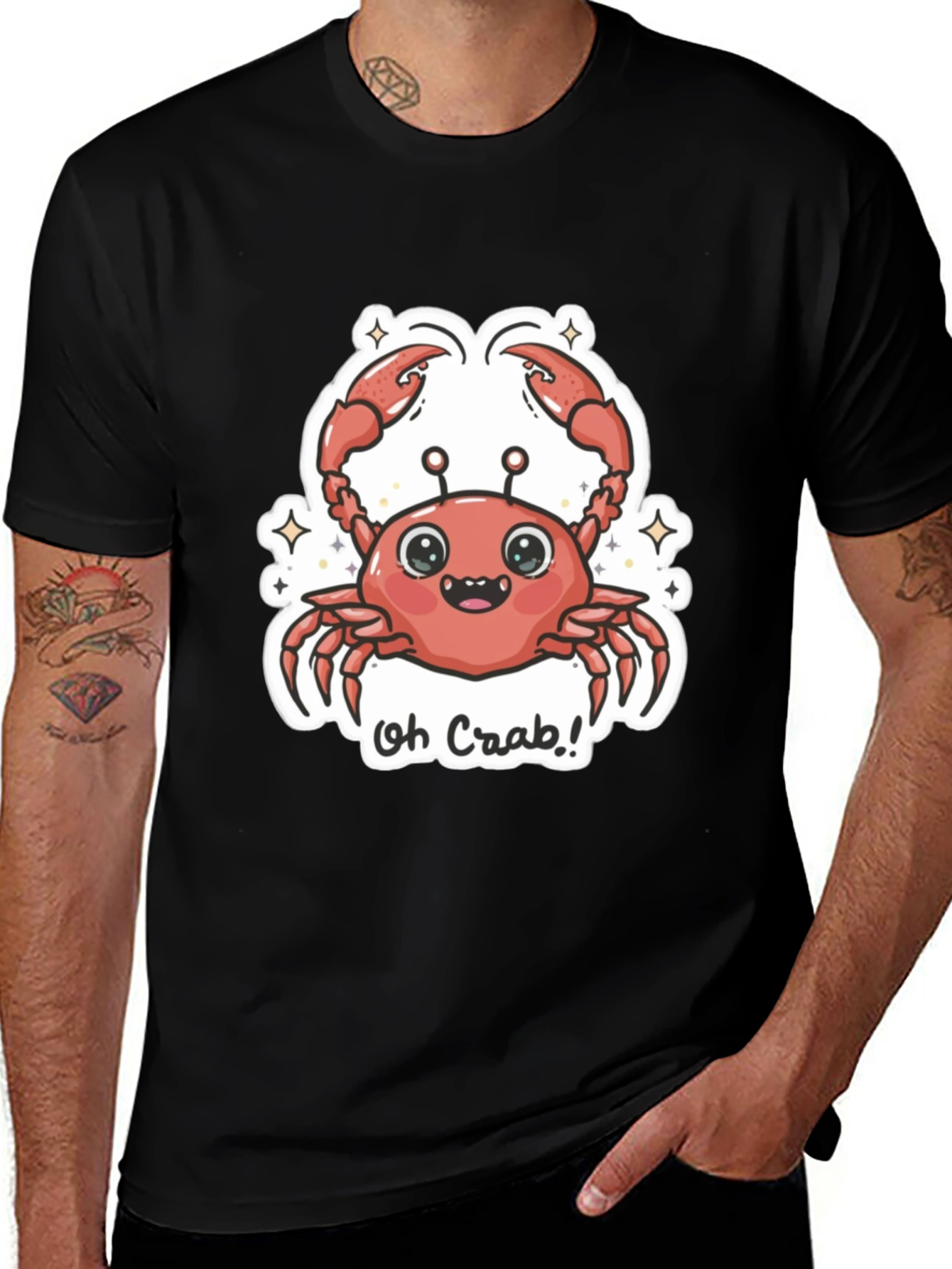 Oh Crab! Graphic Tee - Cute Cartoon Crab Design