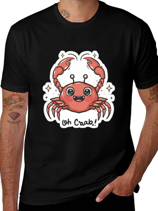 Oh Crab! Graphic Tee - Cute Cartoon Crab Design