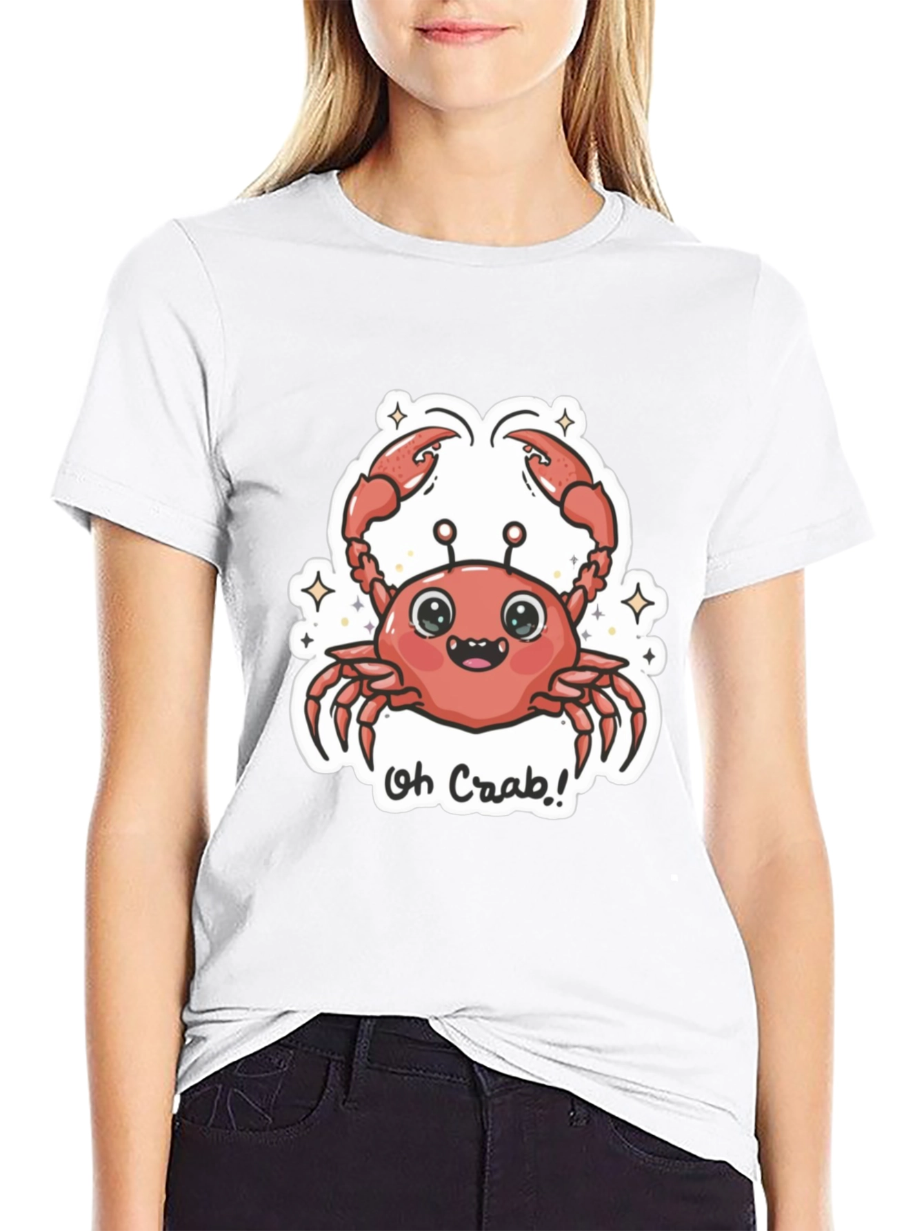 Oh Crab! Graphic Tee - Cute Cartoon Crab Design
