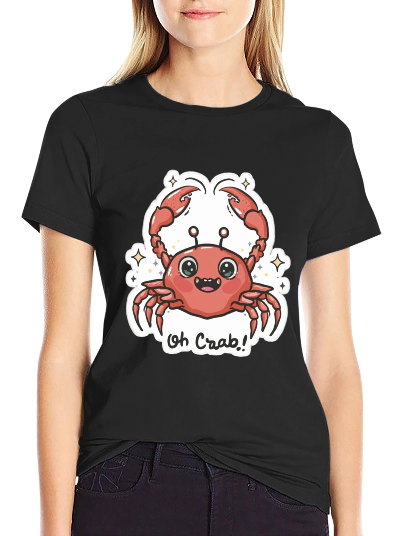 Oh Crab! Graphic Tee - Cute Cartoon Crab Design
