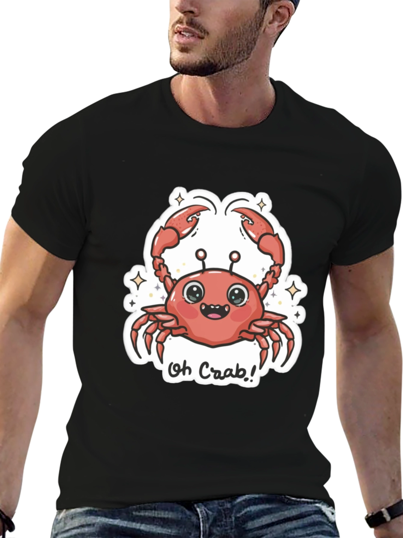 Oh Crab! Graphic Tee - Cute Cartoon Crab Design