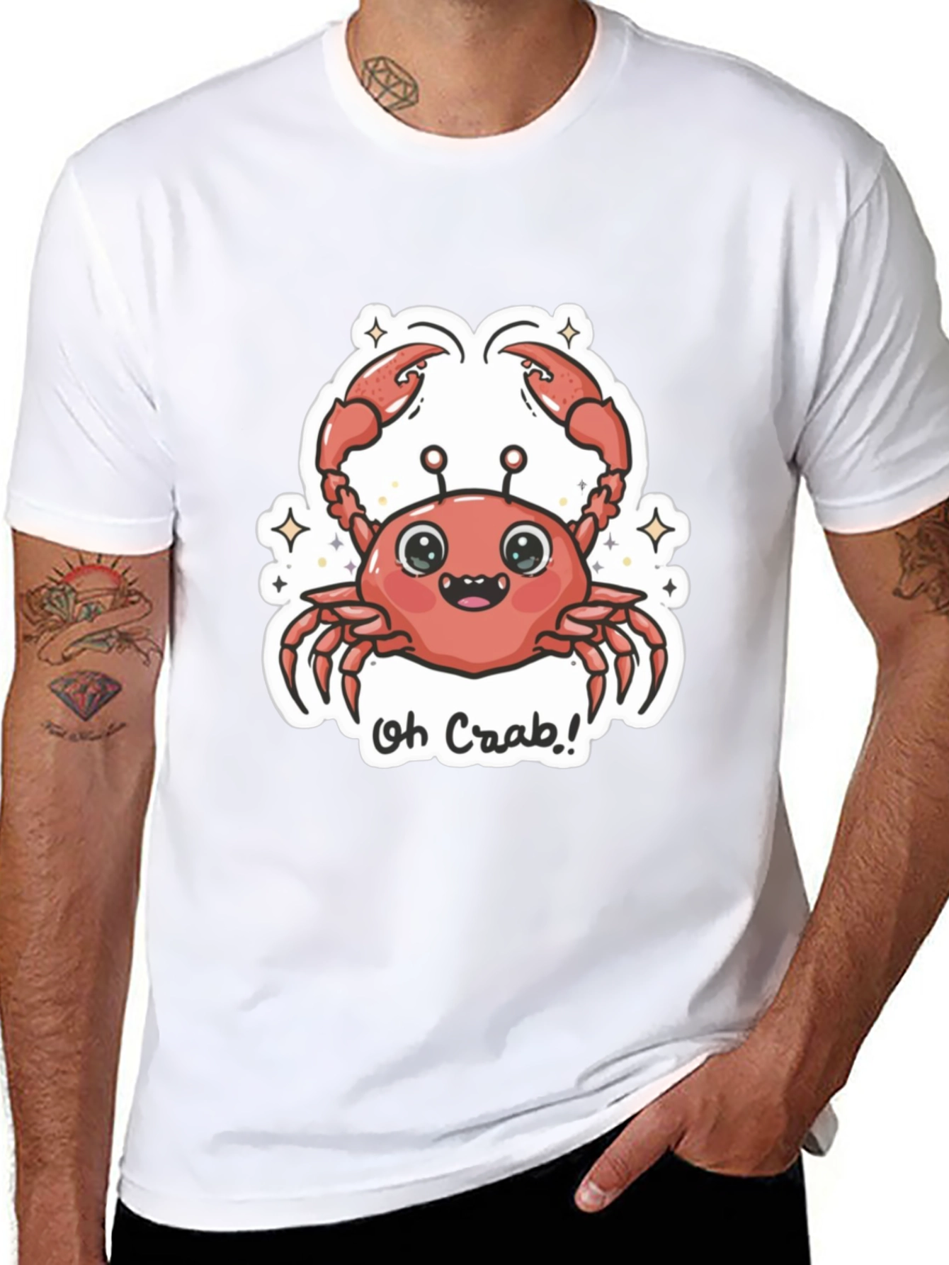 Oh Crab! Graphic Tee - Cute Cartoon Crab Design