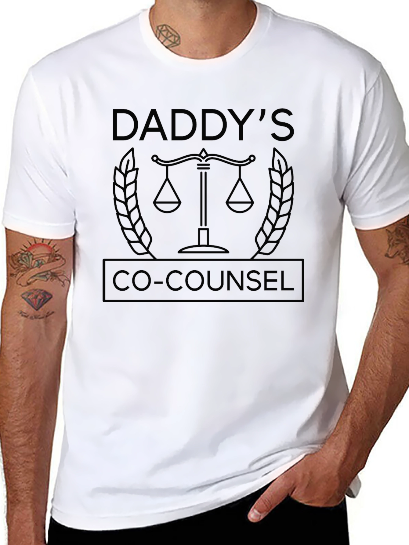 Daddys Co-Counsel T-Shirt - Law Father Humor