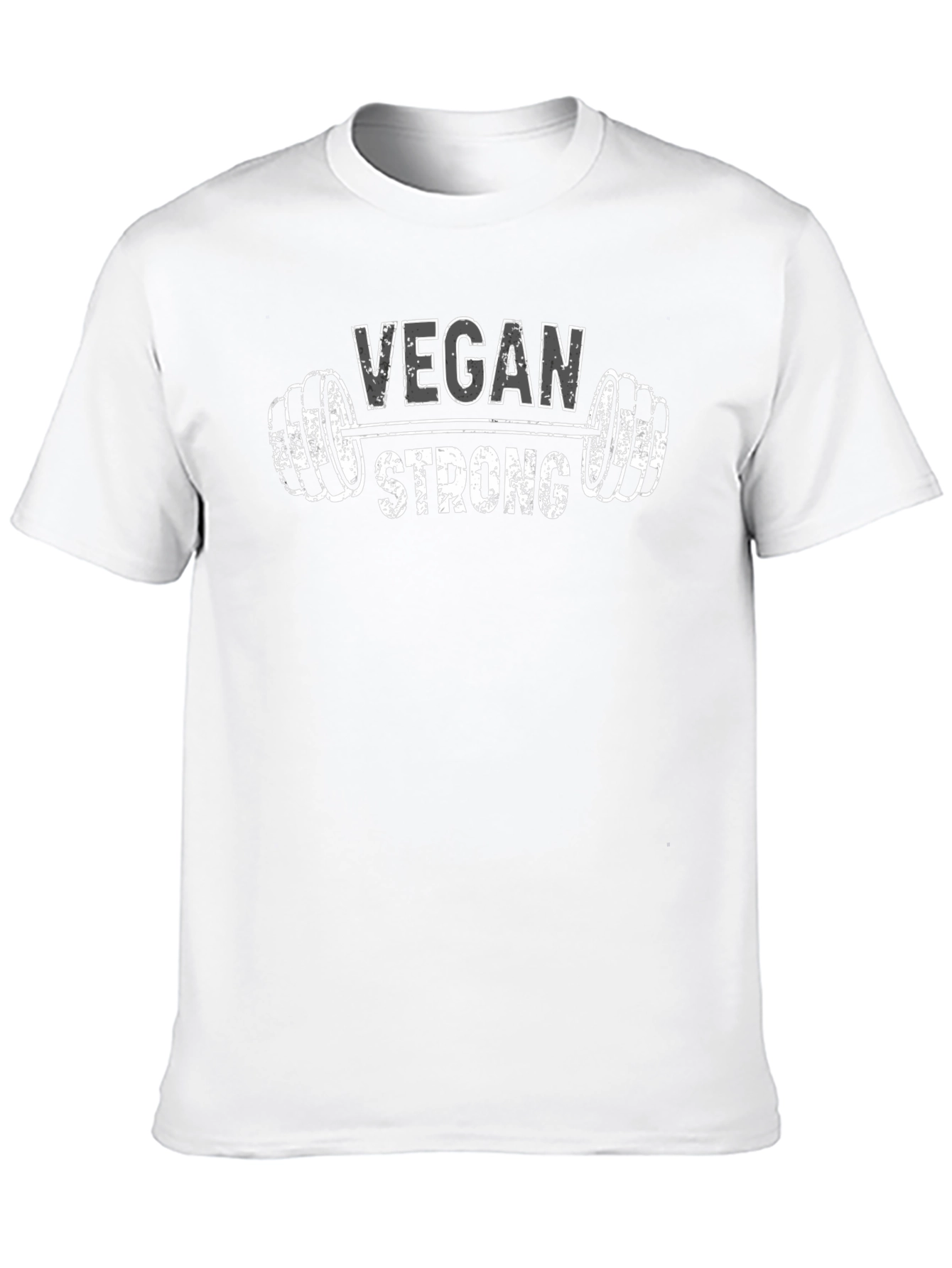 Vegan Strong Black T-Shirt | Weightlifting Design