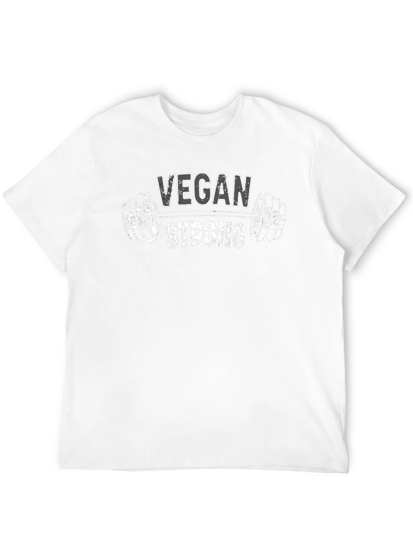 Vegan Strong Black T-Shirt | Weightlifting Design