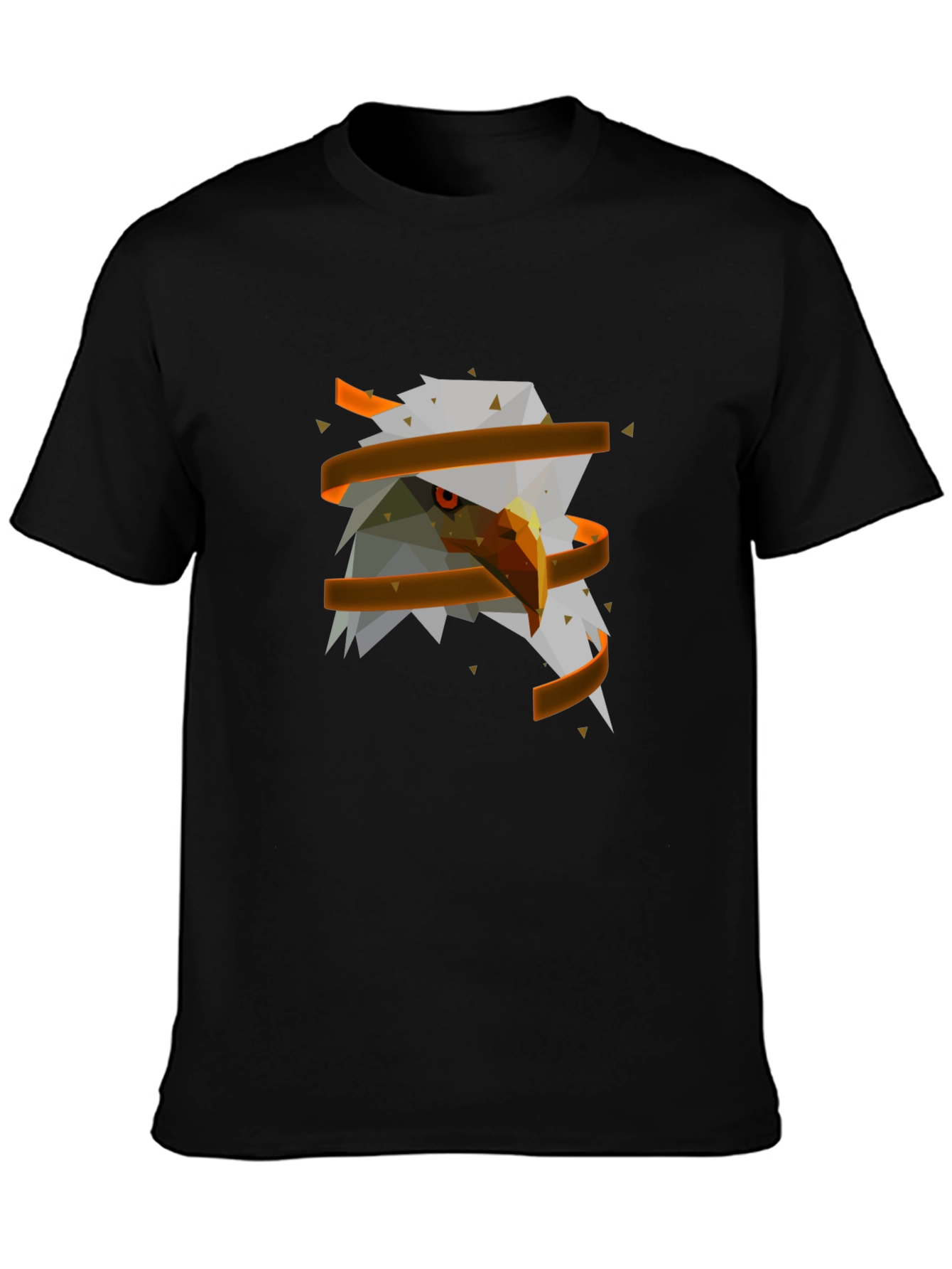 Geometric Eagle Head Graphic Tee - Modern Streetwear