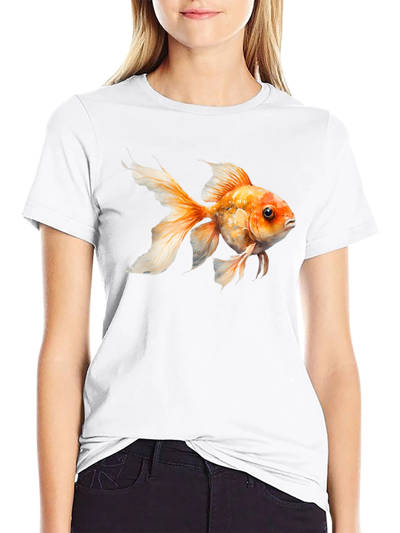 Goldfish Graphic Black Tee