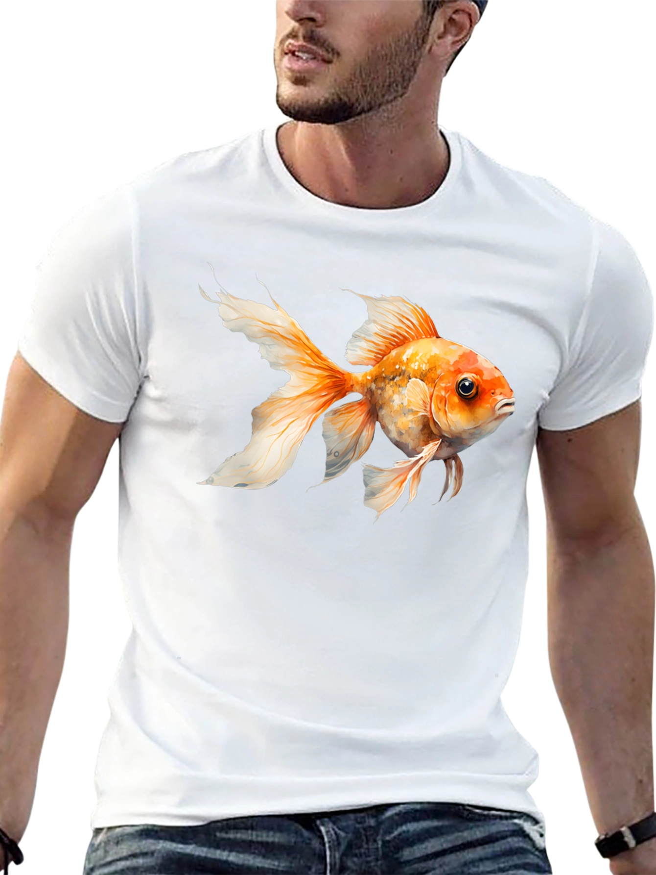 Goldfish Graphic Black Tee