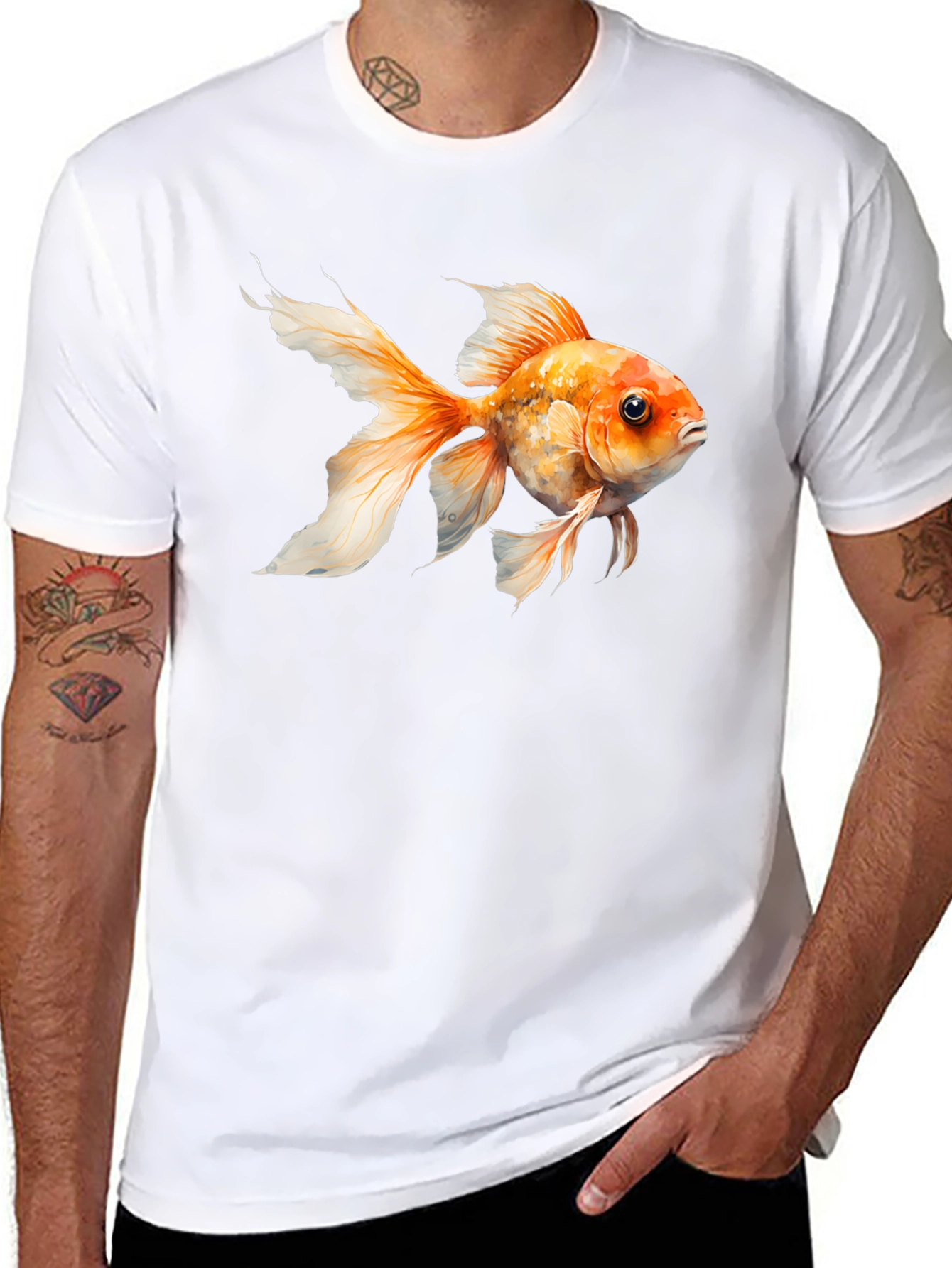 Goldfish Graphic Black Tee