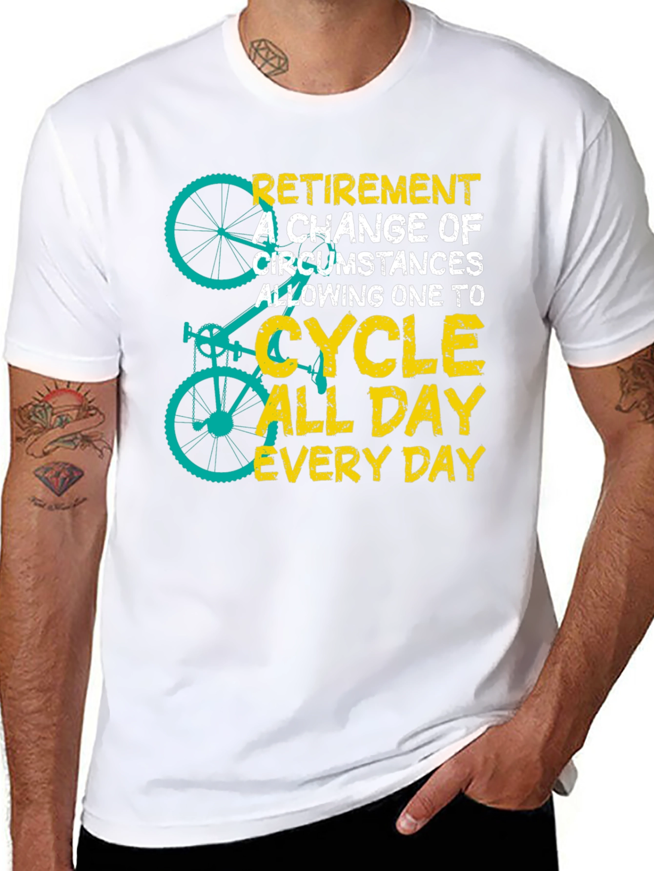 Retirement Cycling T-Shirt - All Day Everyday Ride