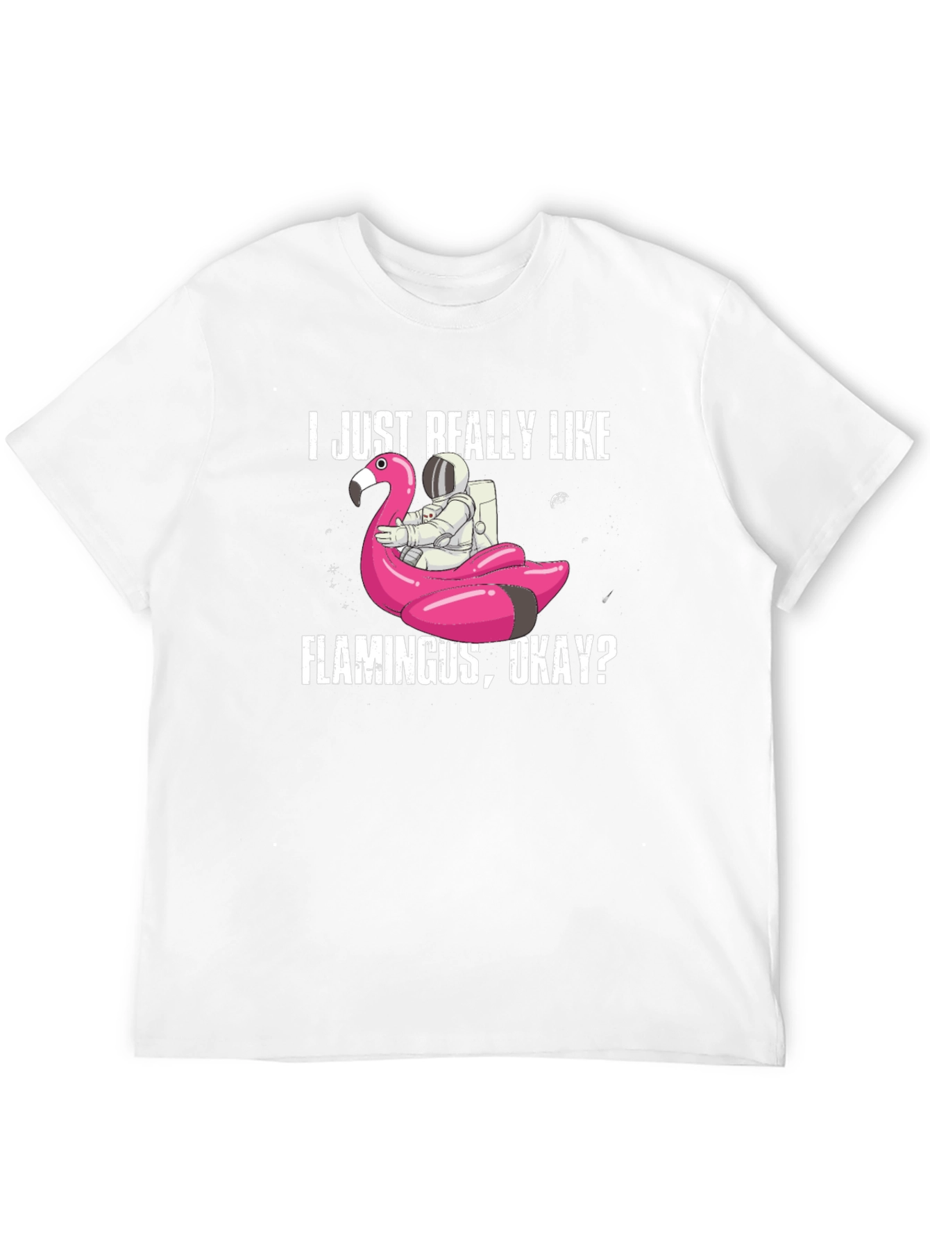 Flamingo Astronaut T-Shirt - I Just Really Like Flamingus