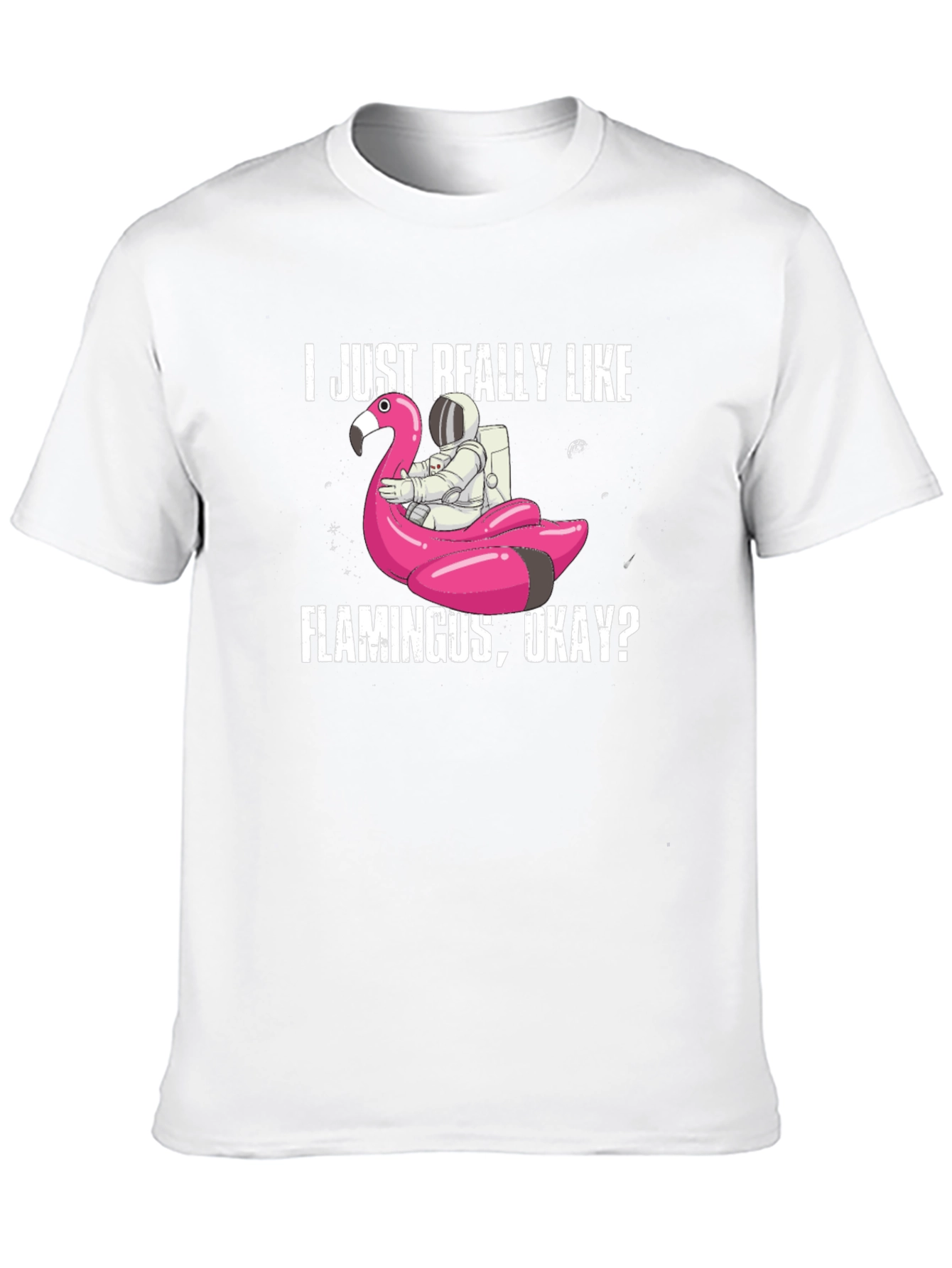 Flamingo Astronaut T-Shirt - I Just Really Like Flamingus