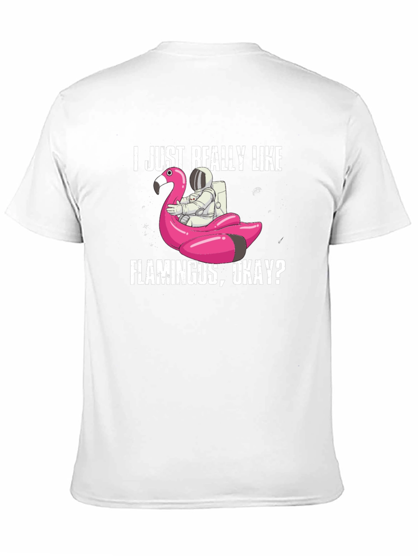 Flamingo Astronaut T-Shirt - I Just Really Like Flamingus