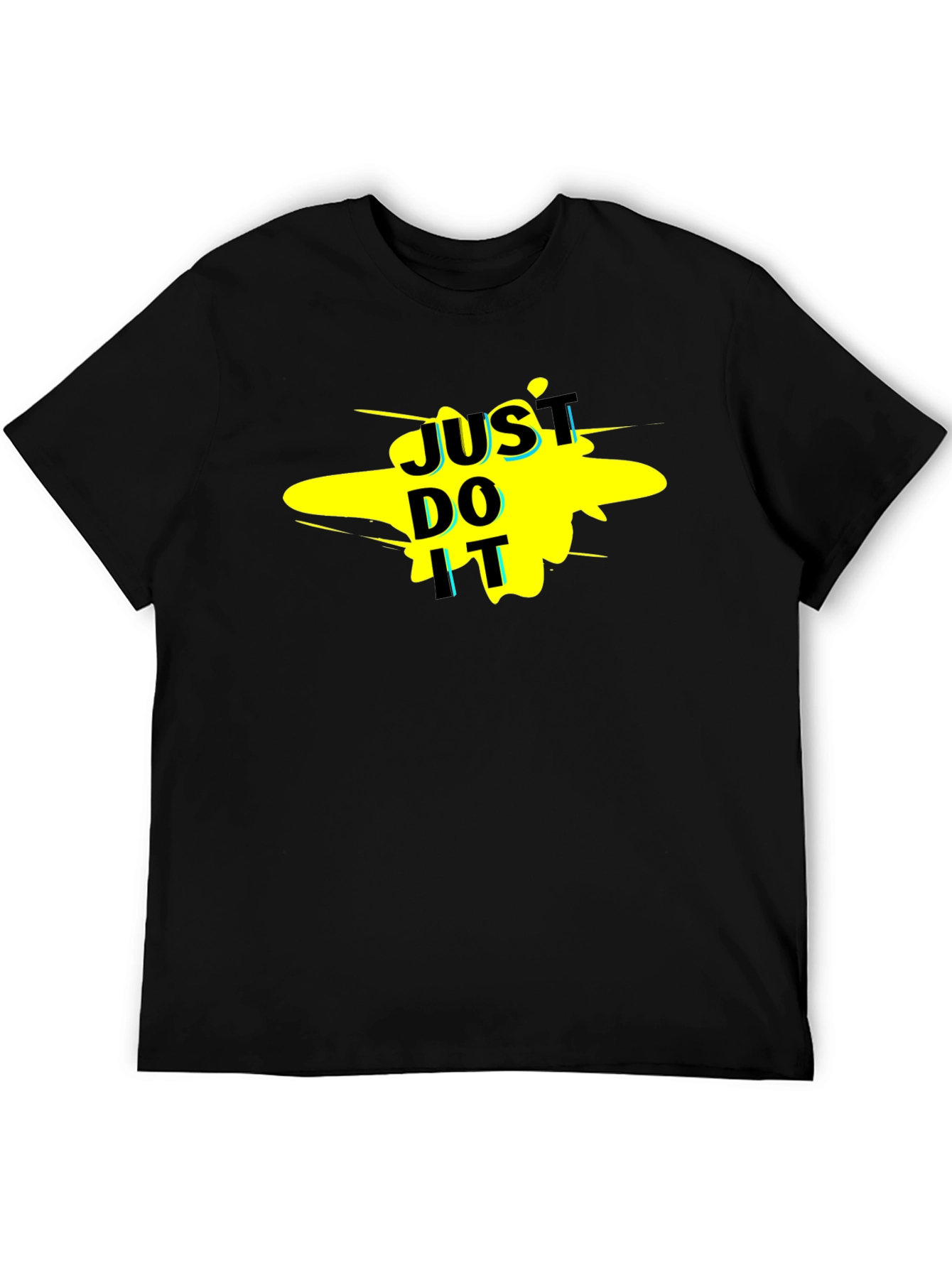 Just Do It Graphic Tee - Black Casual T-Shirt