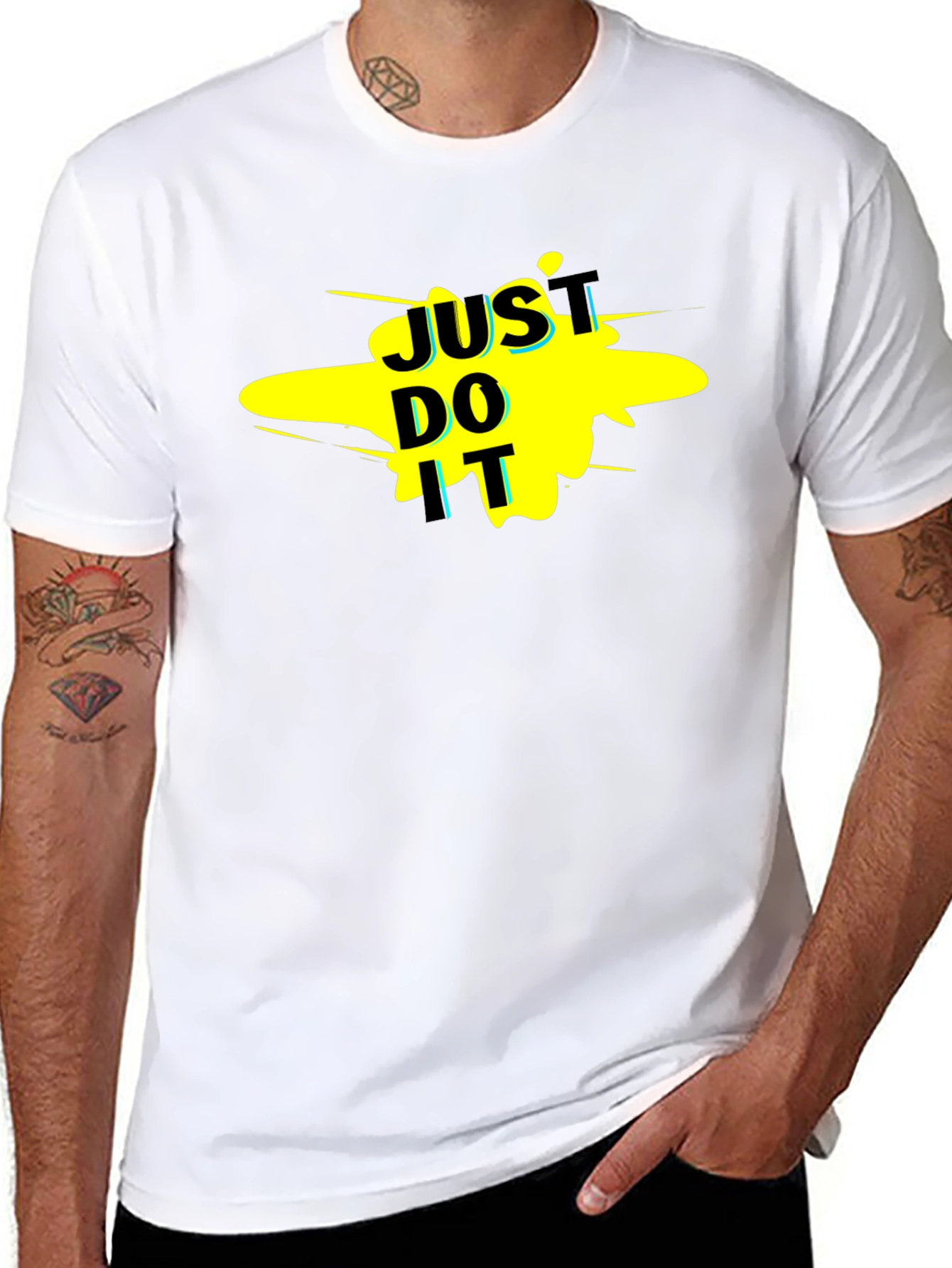 Just Do It Graphic Tee - Black Casual T-Shirt