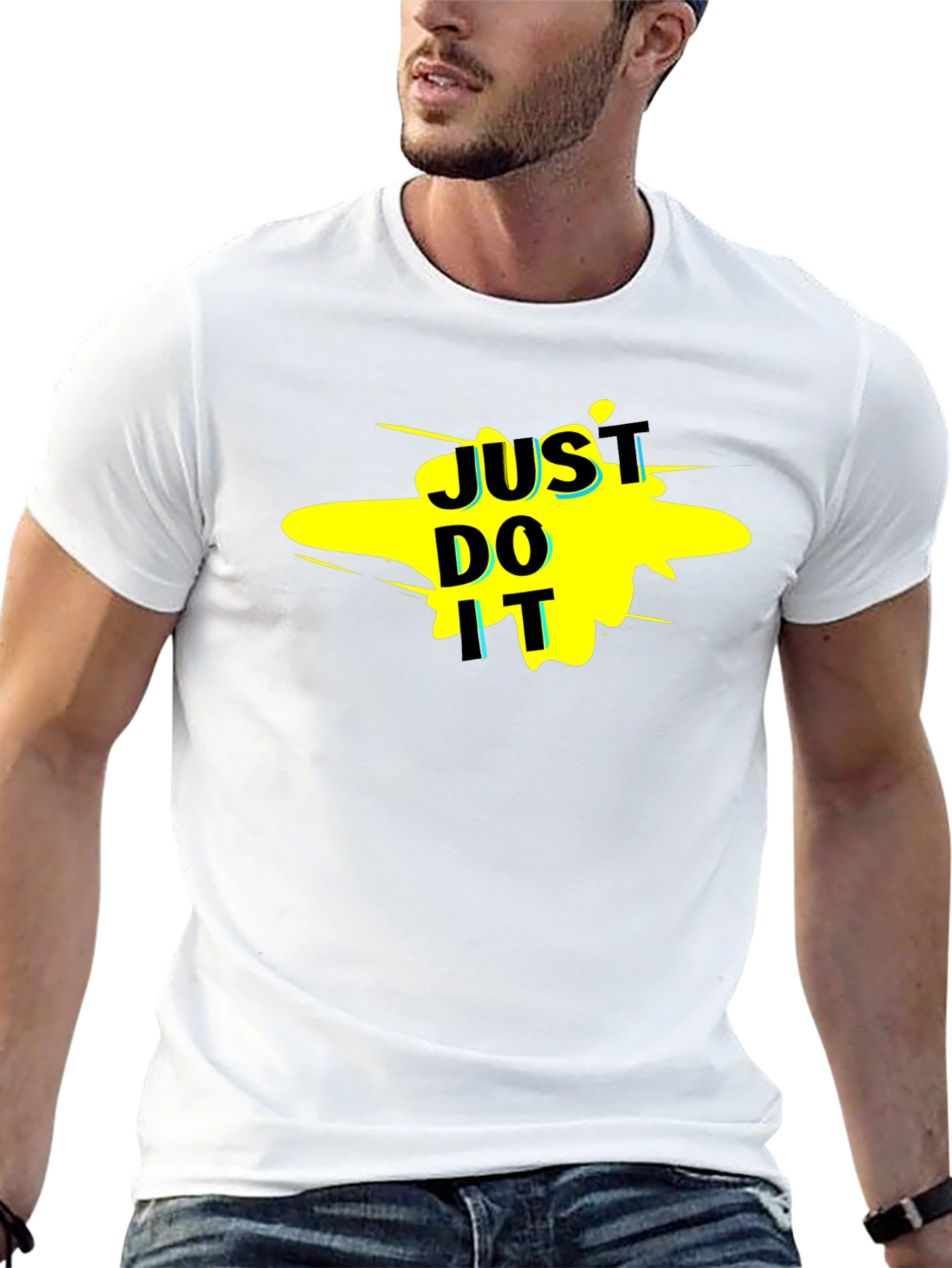 Just Do It Graphic Tee - Black Casual T-Shirt