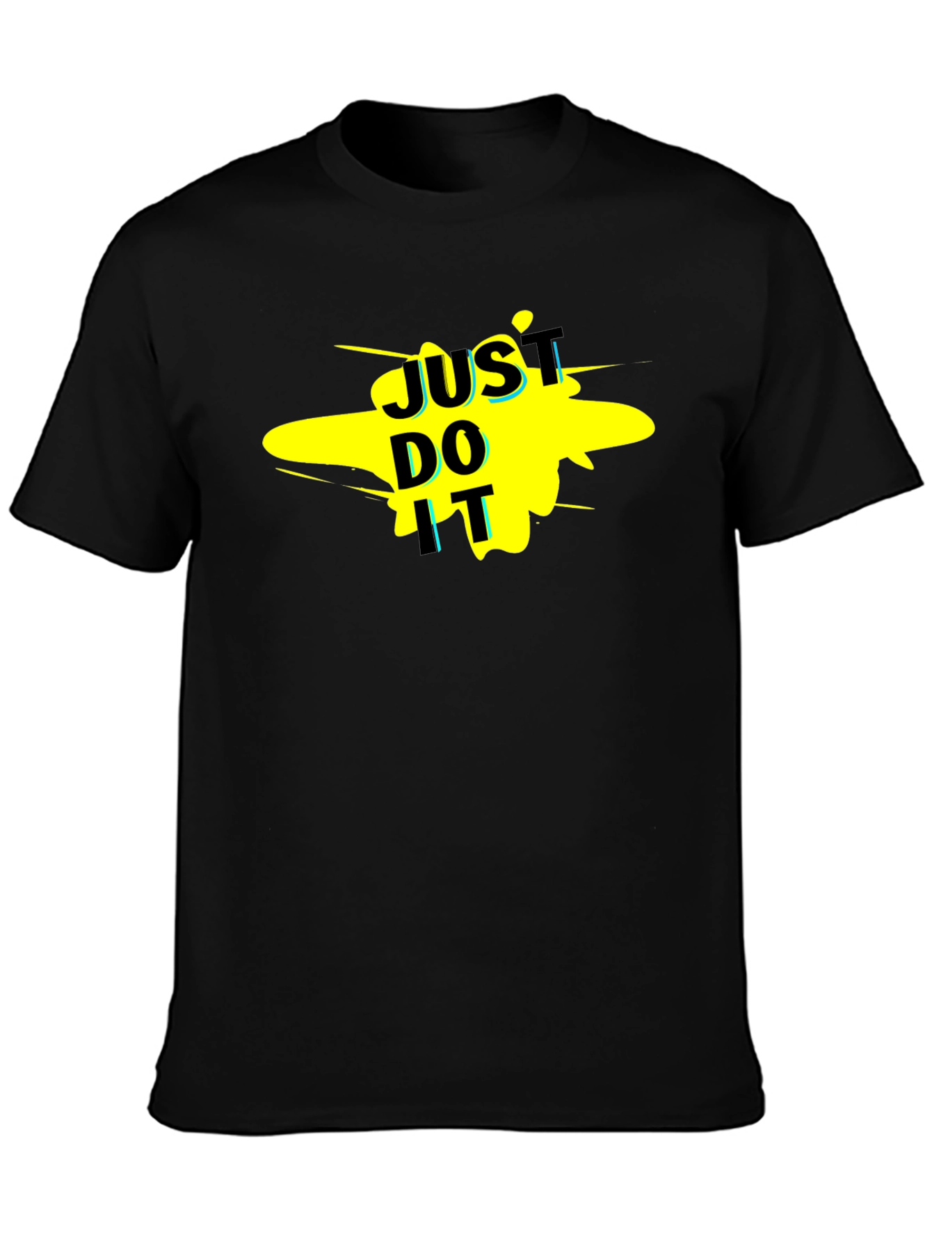 Just Do It Graphic Tee - Black Casual T-Shirt