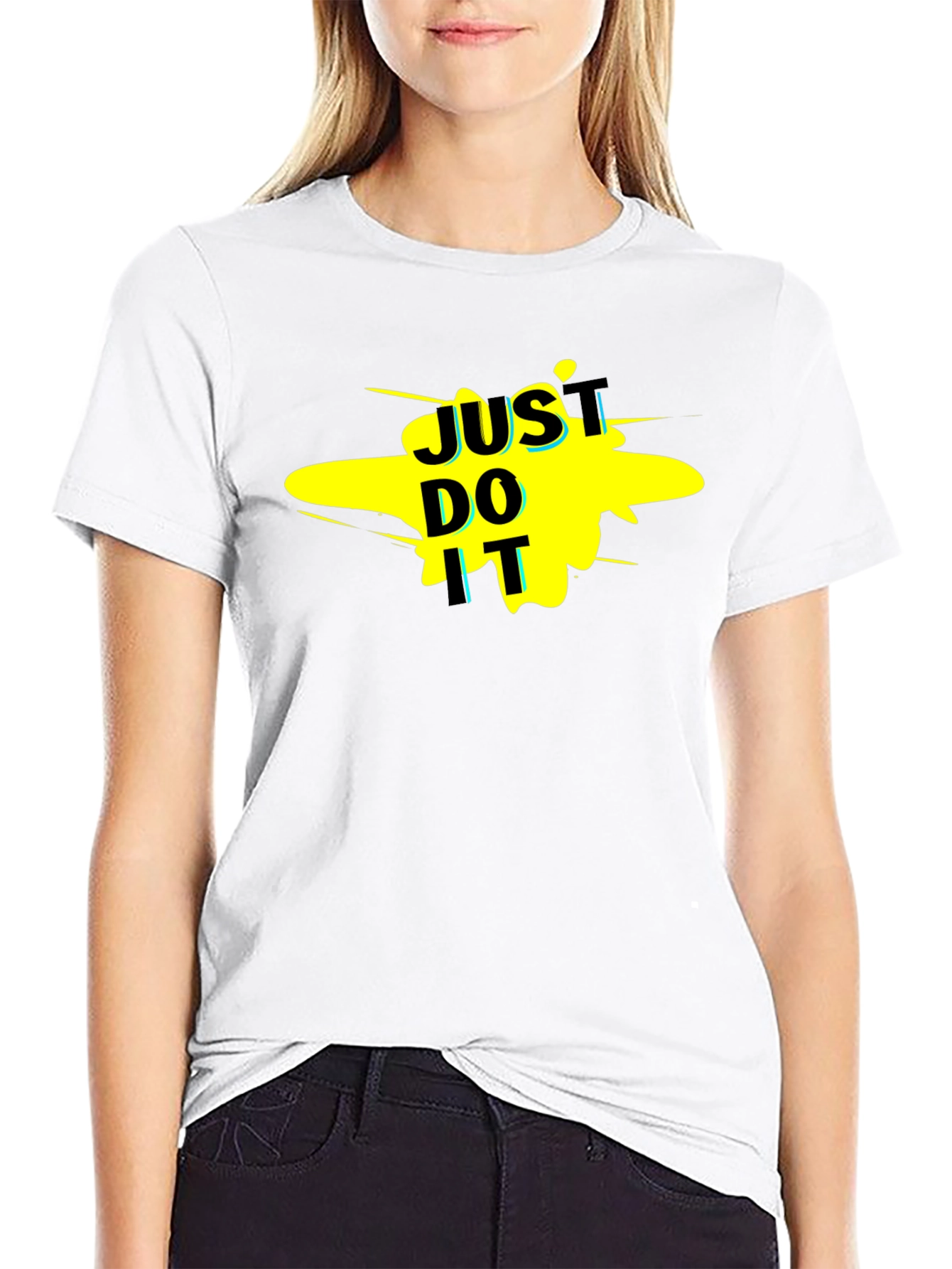 Just Do It Graphic Tee - Black Casual T-Shirt