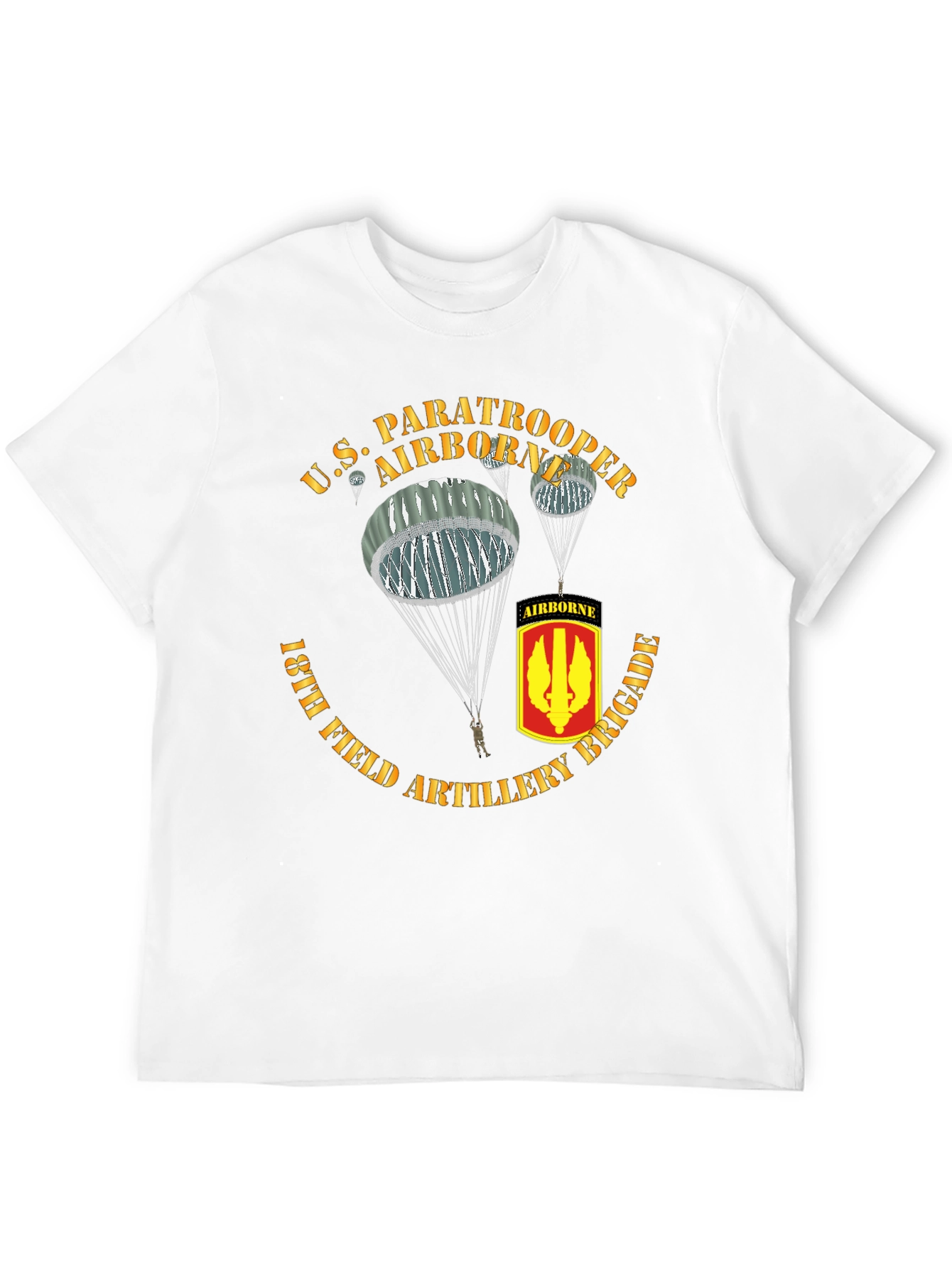 U.S. Paratrooper 18th Field Artillery Brigade T-Shirt