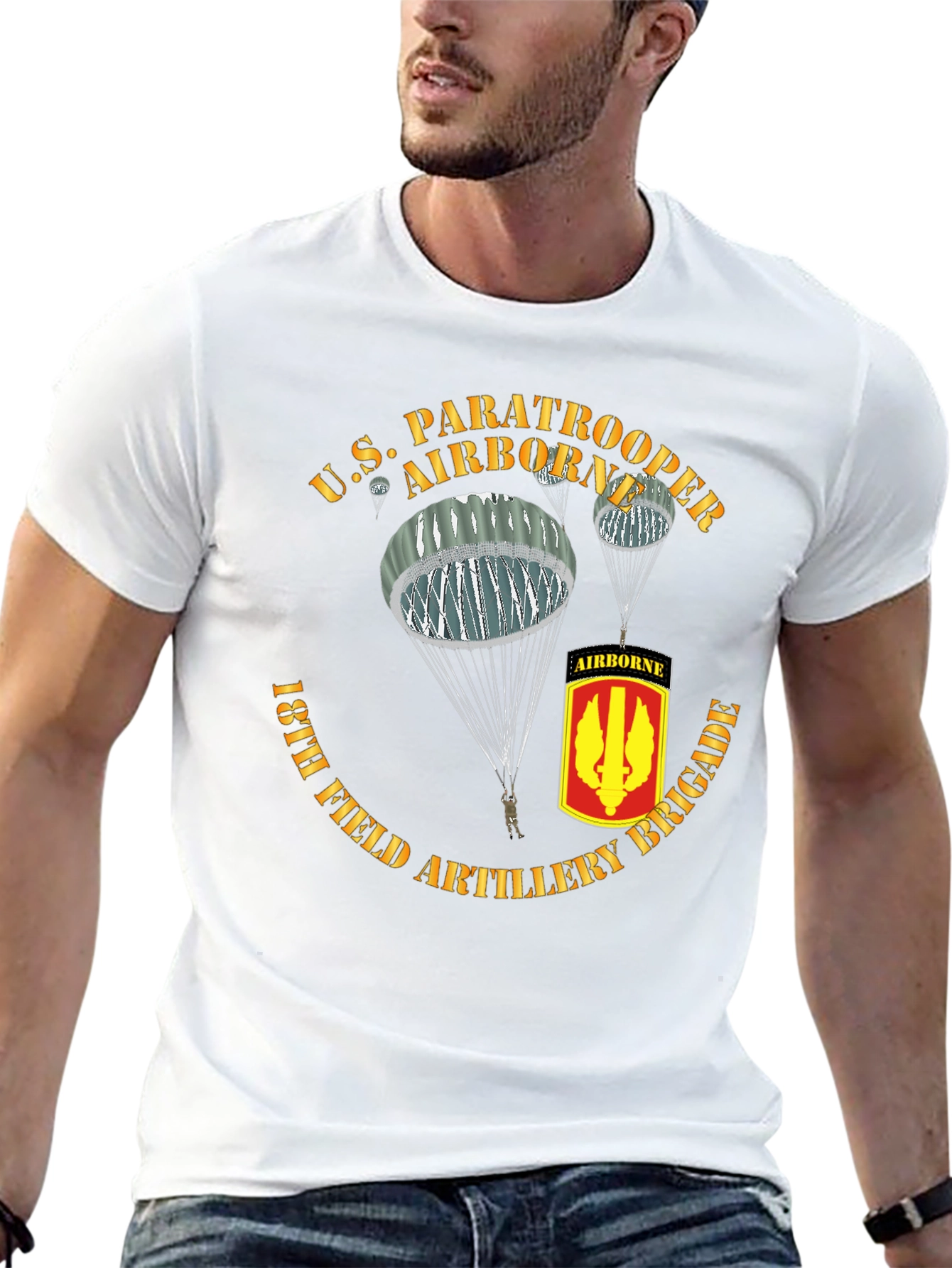 U.S. Paratrooper 18th Field Artillery Brigade T-Shirt