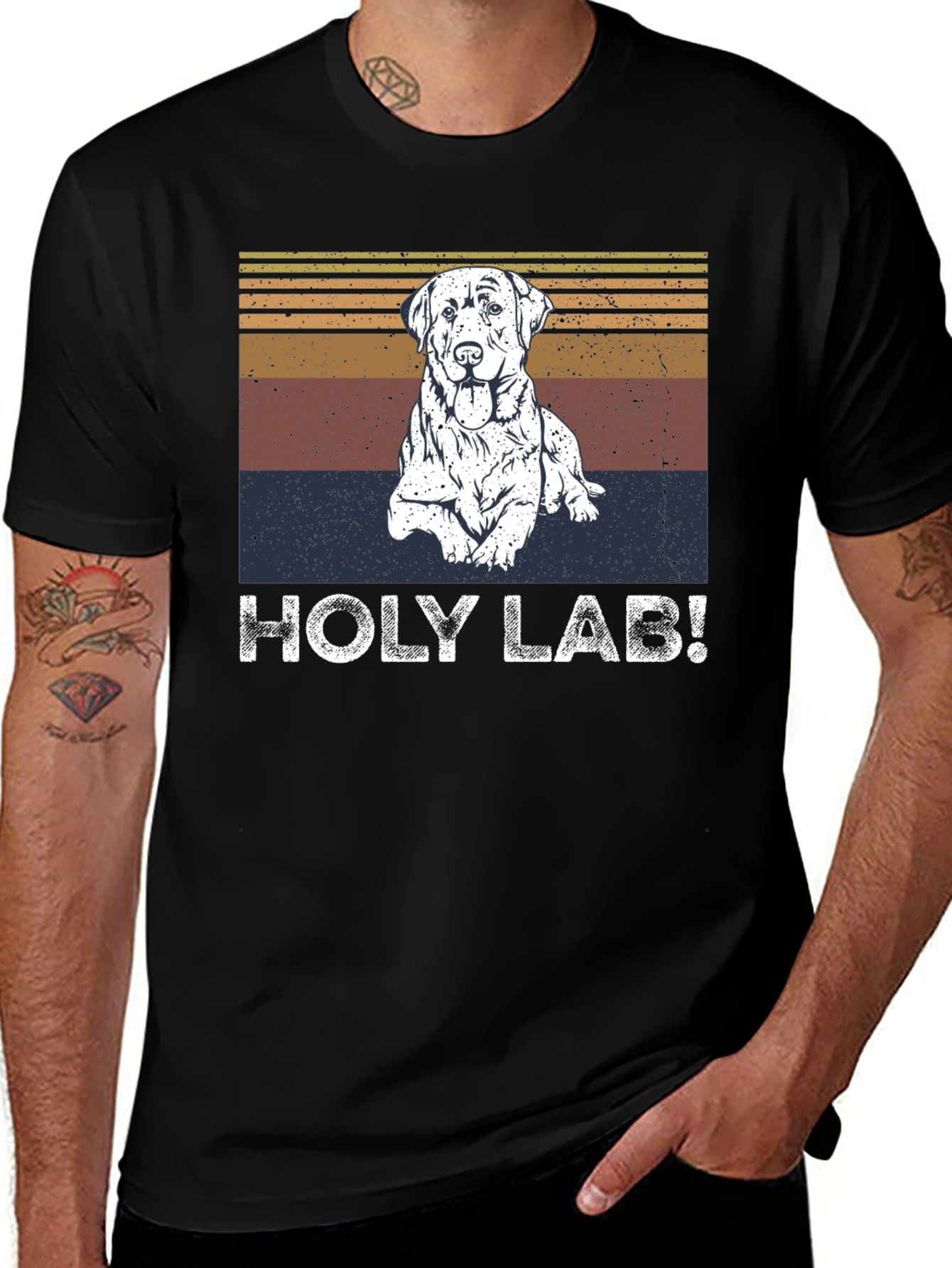 Holy Lab! Dog Graphic Print T-Shirt