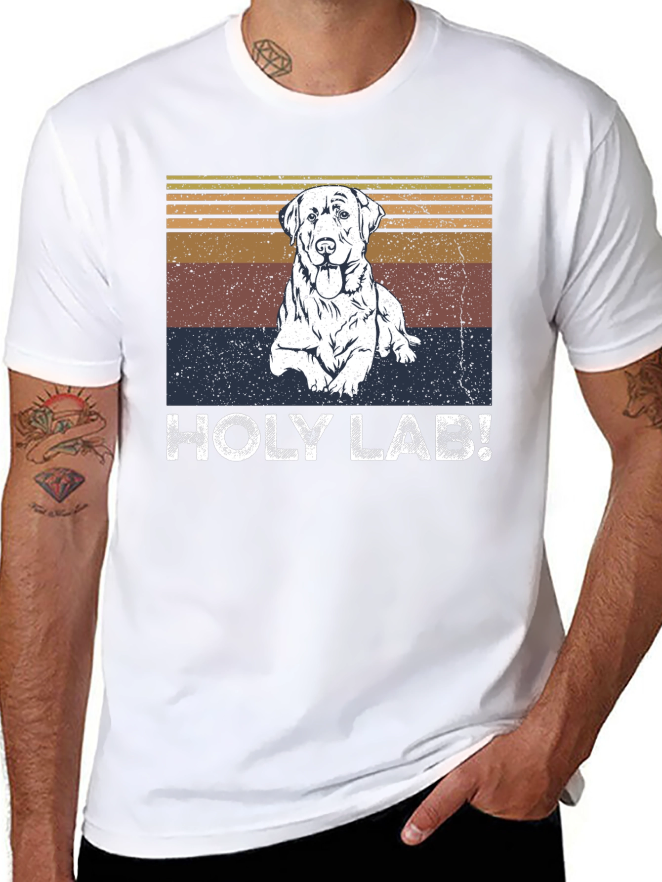 Holy Lab! Dog Graphic Print T-Shirt