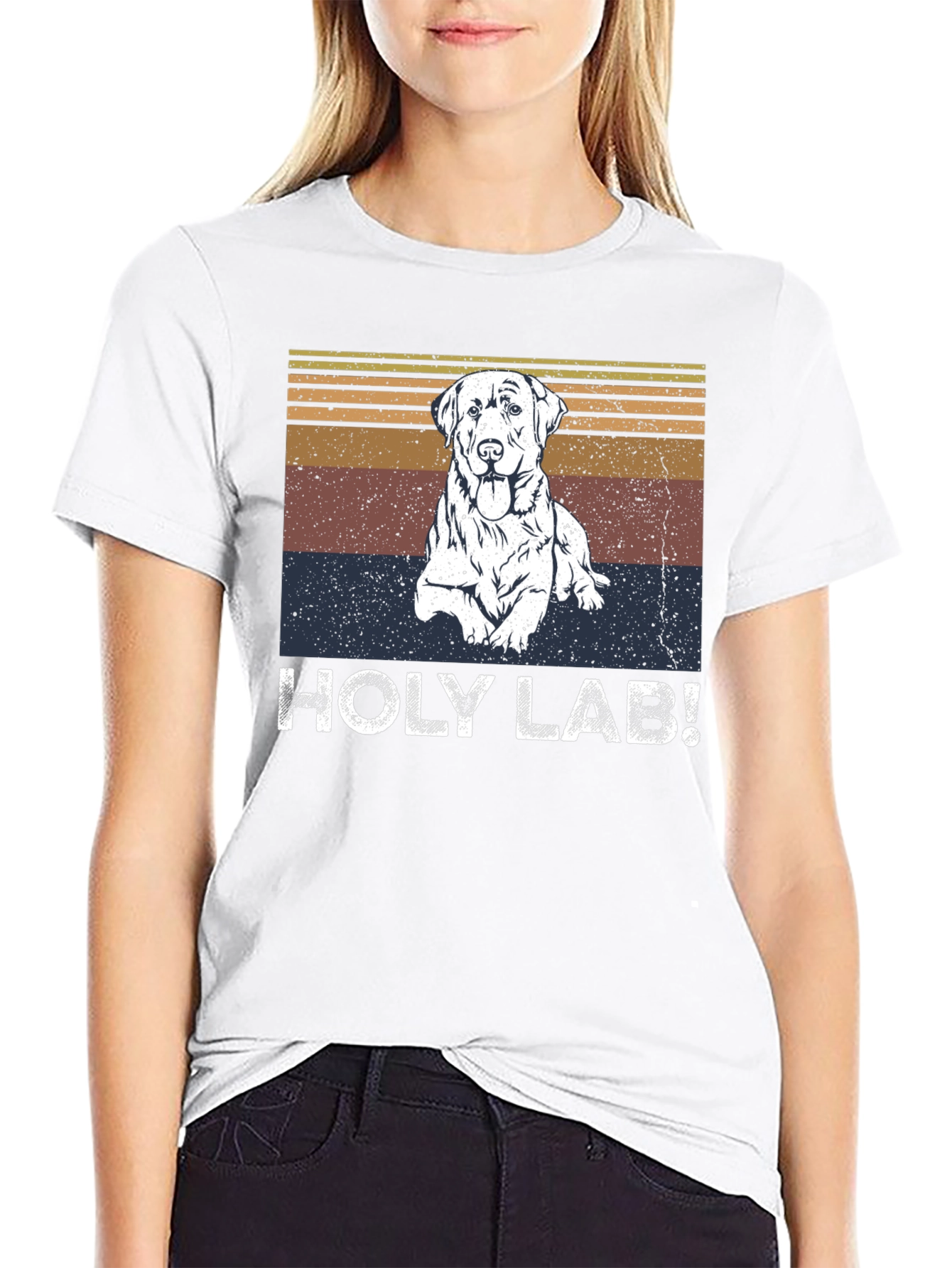 Holy Lab! Dog Graphic Print T-Shirt