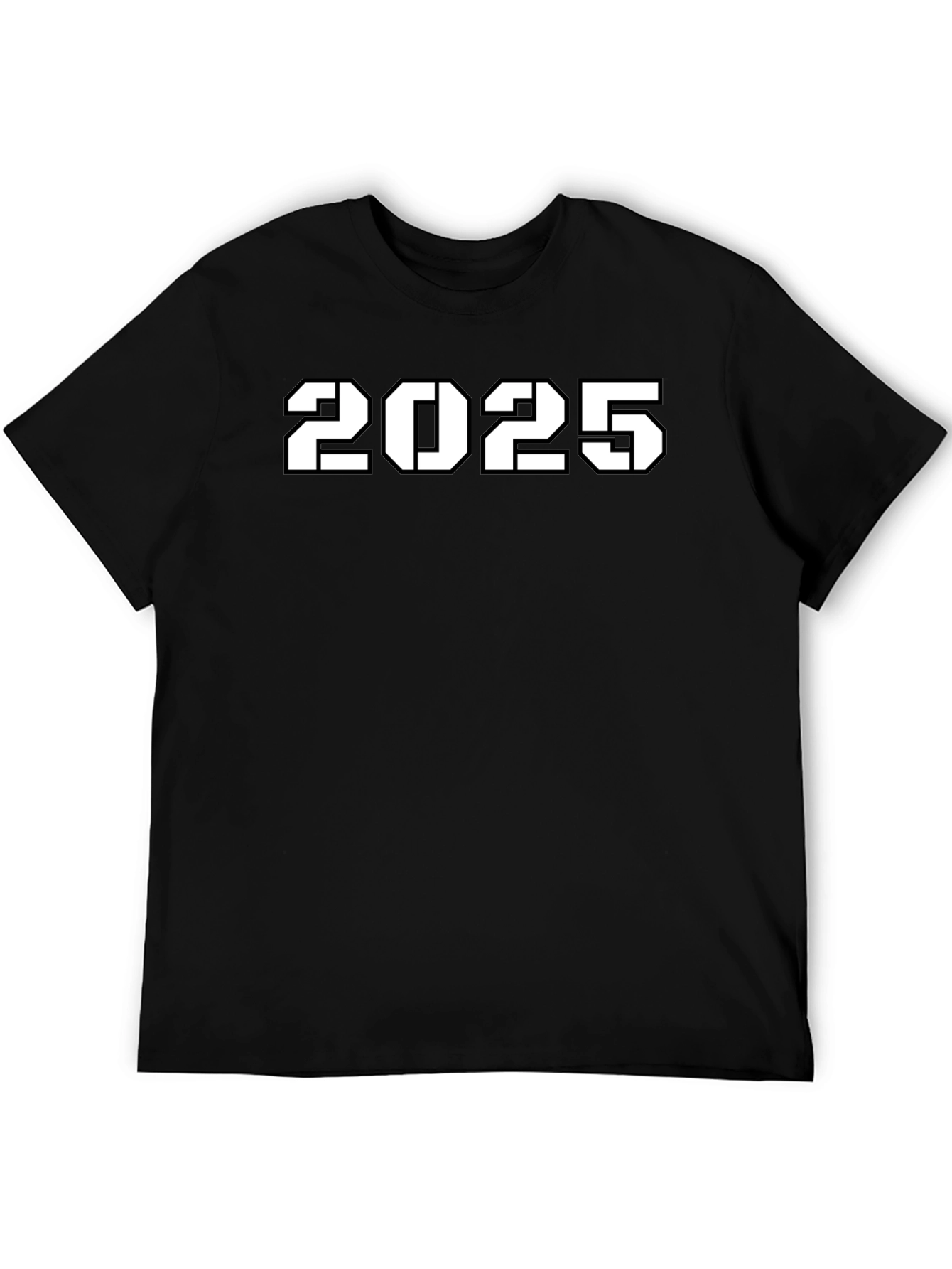 2025 Graphic T-Shirt - Black Cotton Blend
