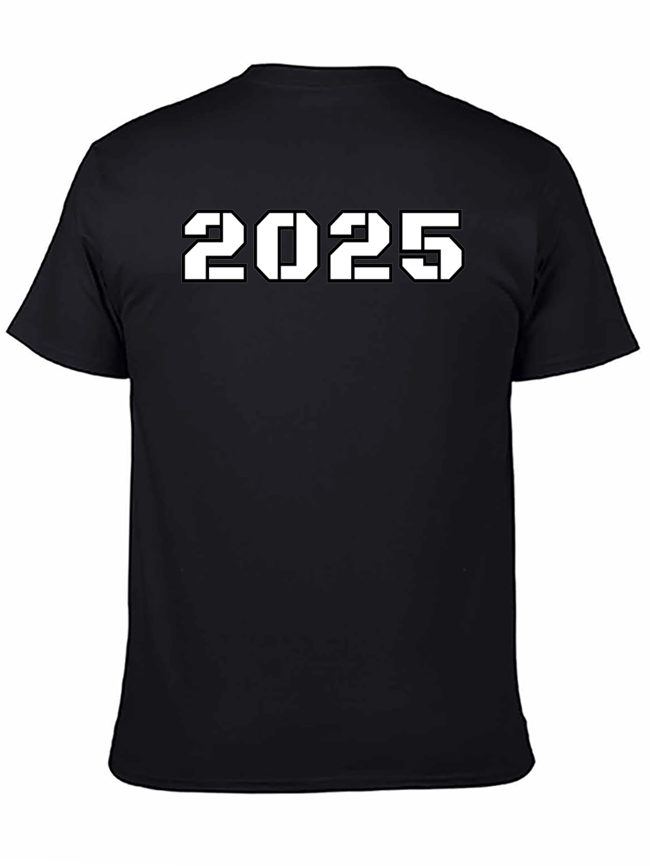 2025 Graphic T-Shirt - Black Cotton Blend