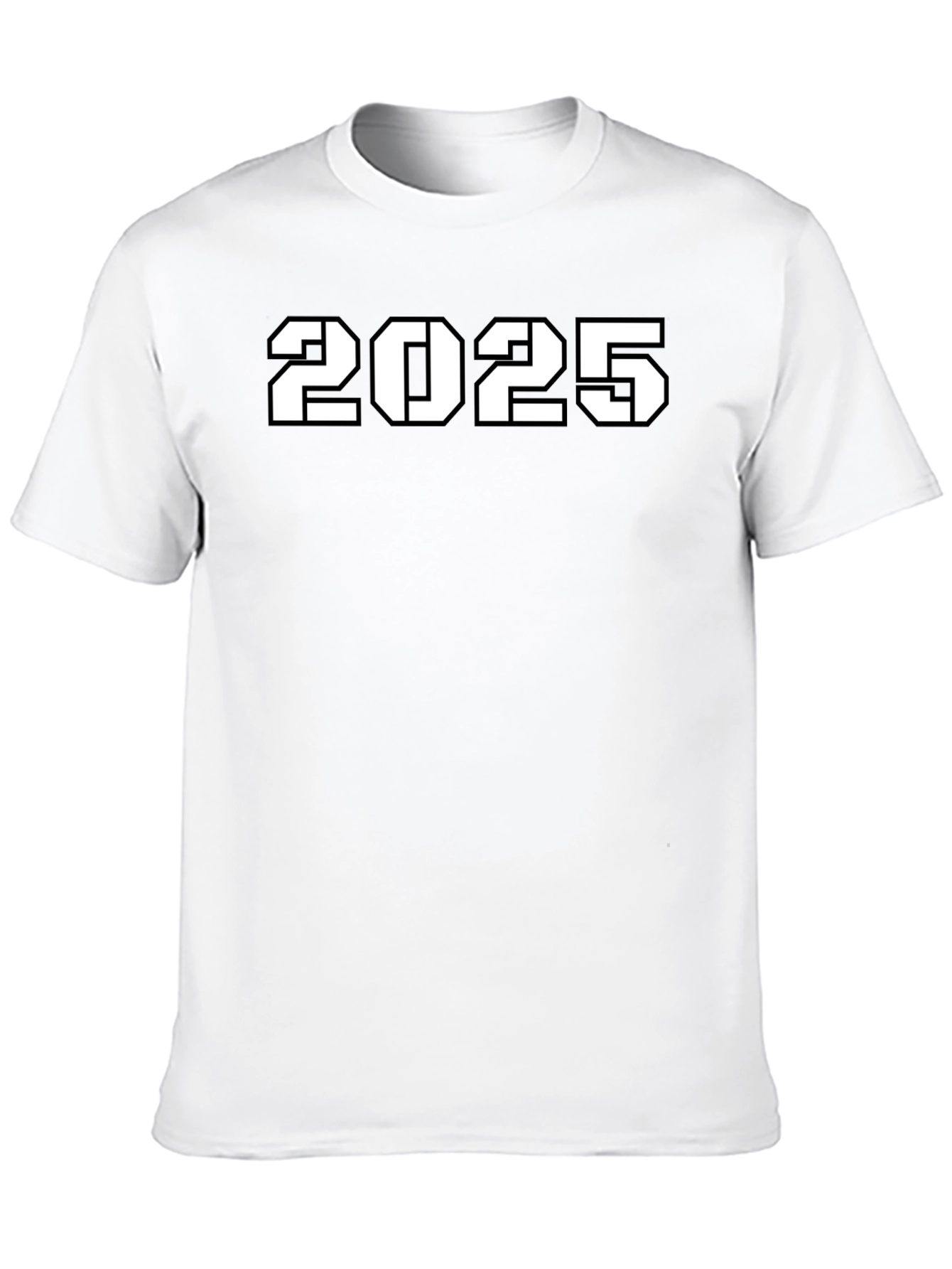 2025 Graphic T-Shirt - Black Cotton Blend