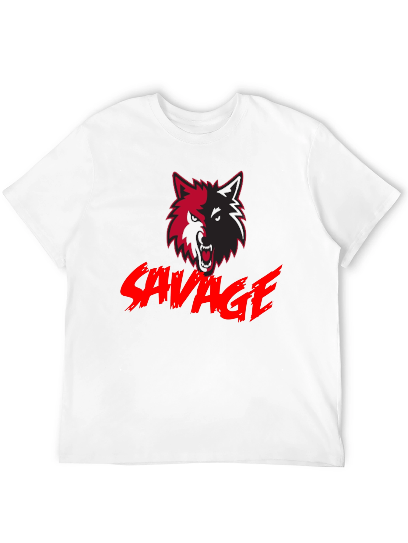 Savage Wolf Graphic Black T-Shirt