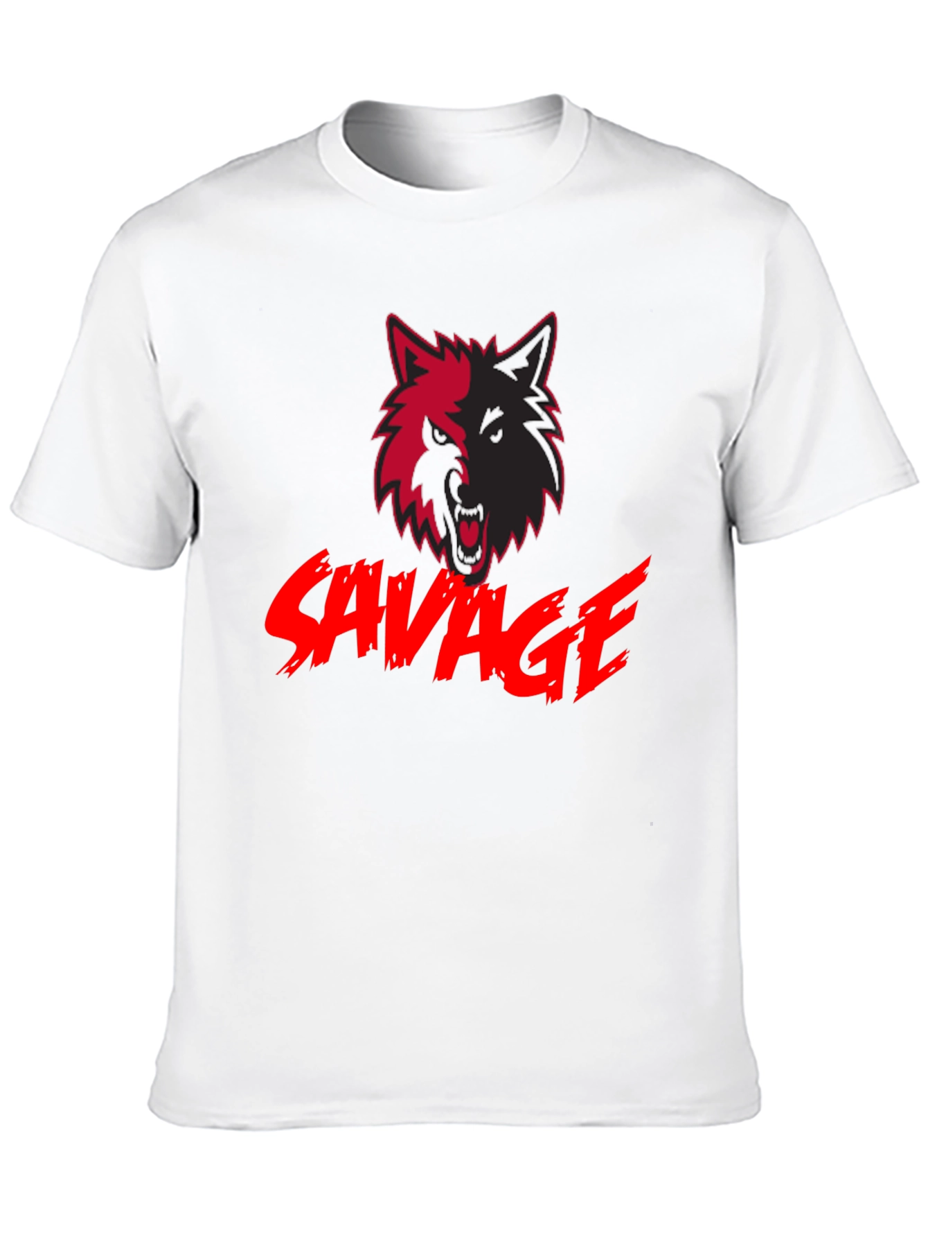 Savage Wolf Graphic Black T-Shirt