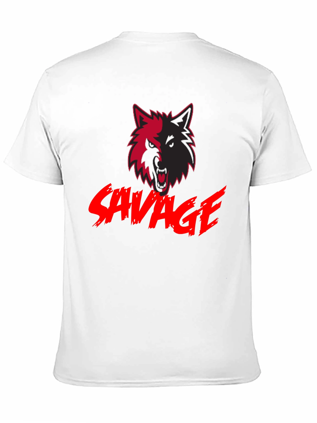 Savage Wolf Graphic Black T-Shirt