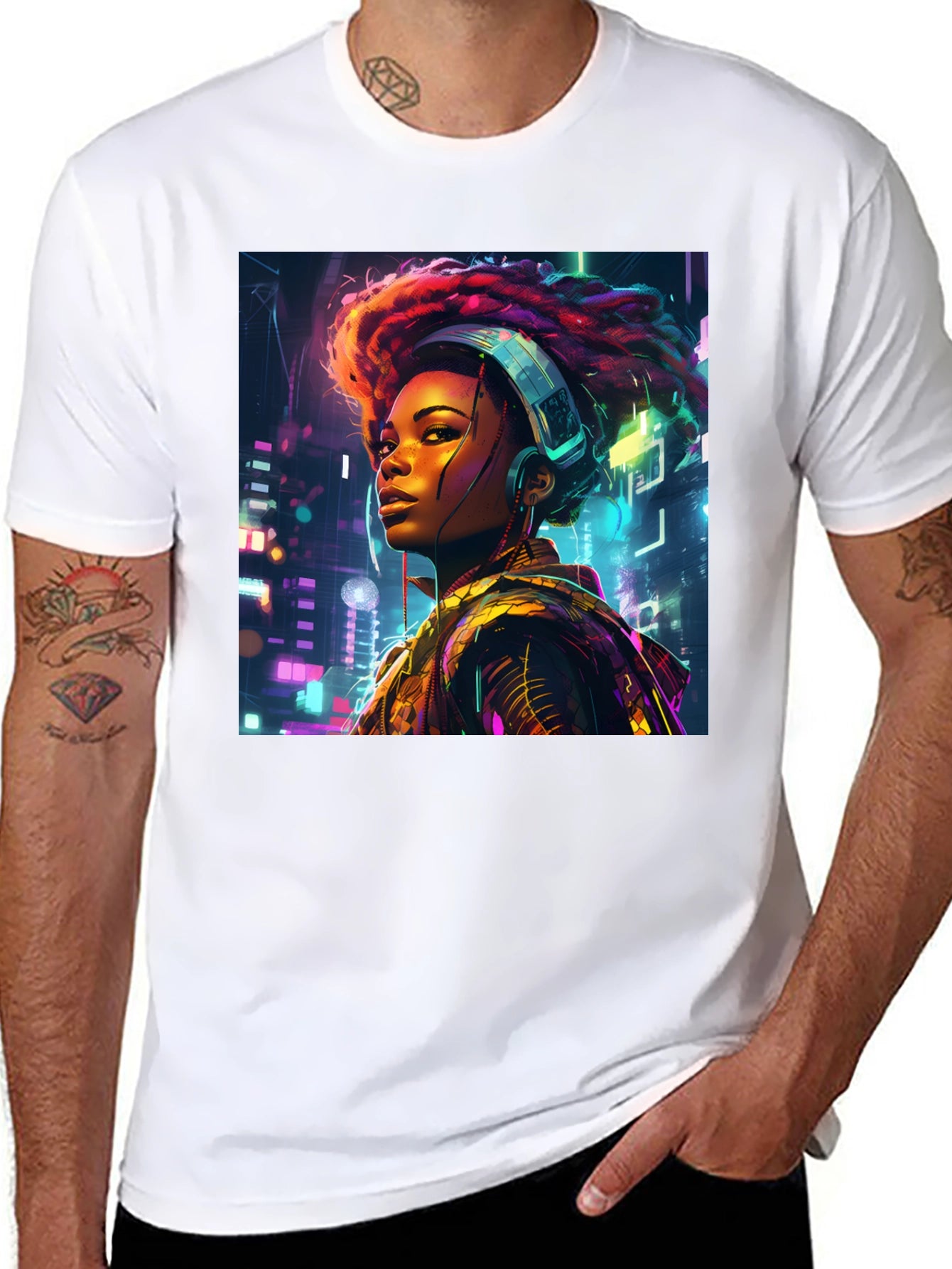 Cyberpunk Afro Beats T-Shirt