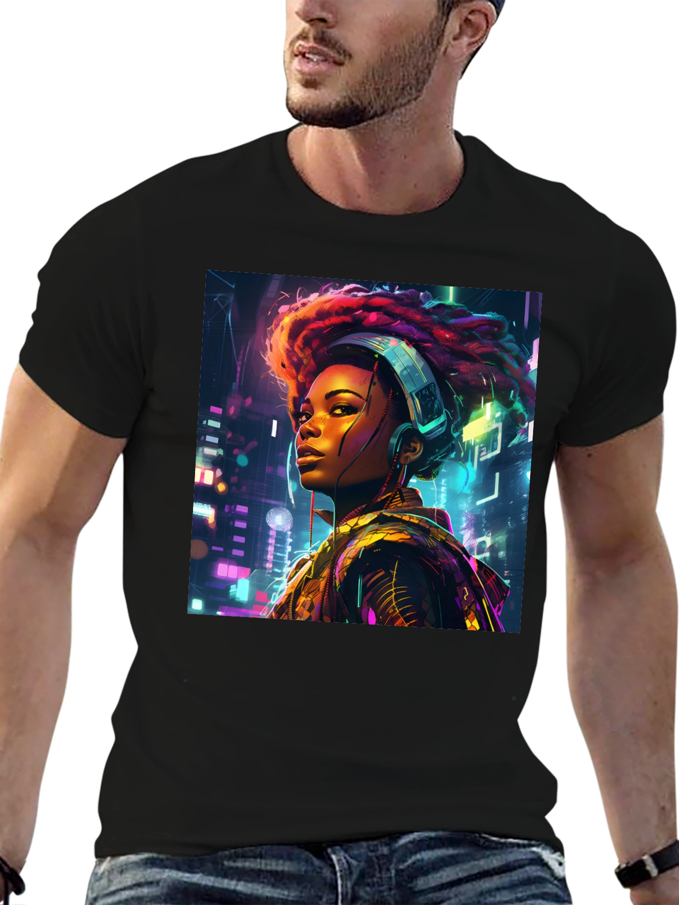 Cyberpunk Afro Beats T-Shirt