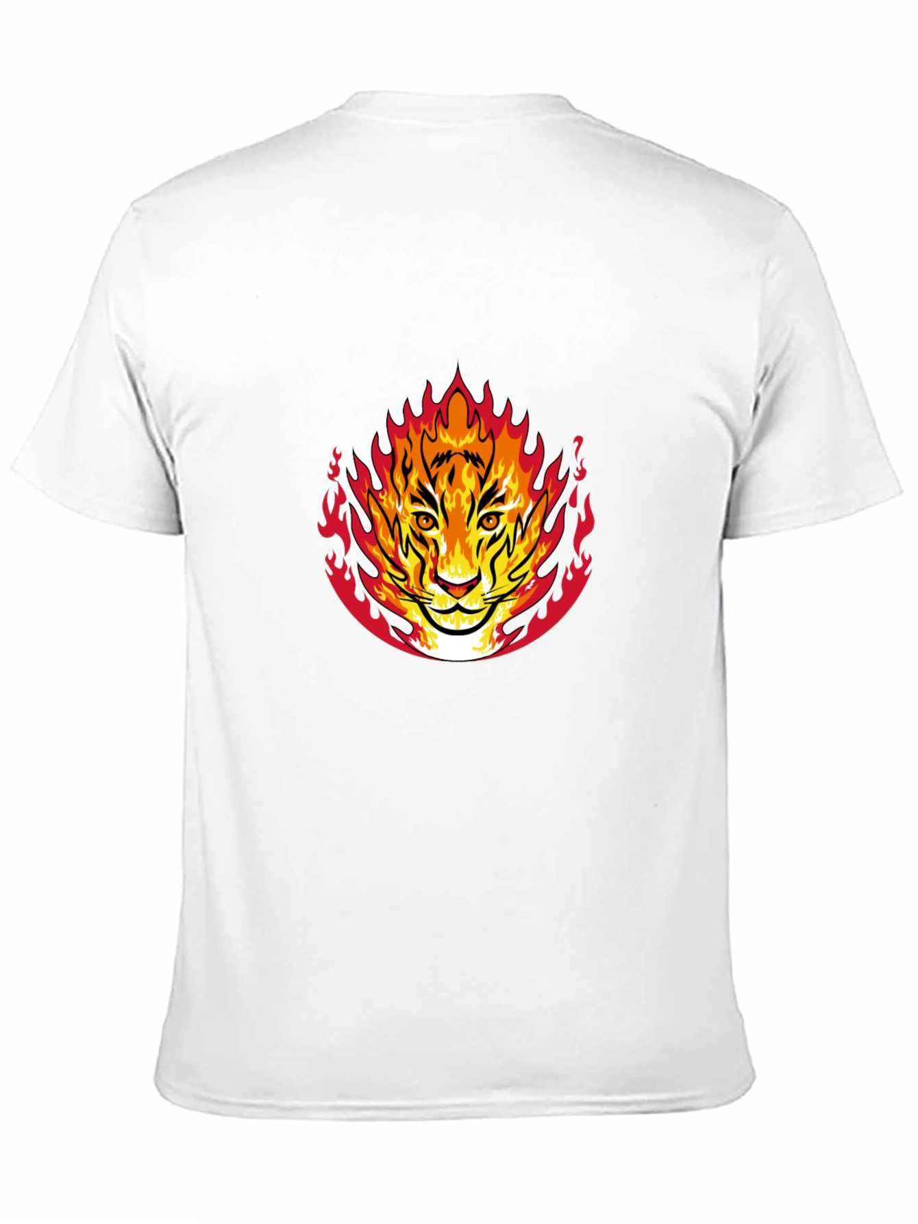 Fiery Tiger Graphic Black T-Shirt