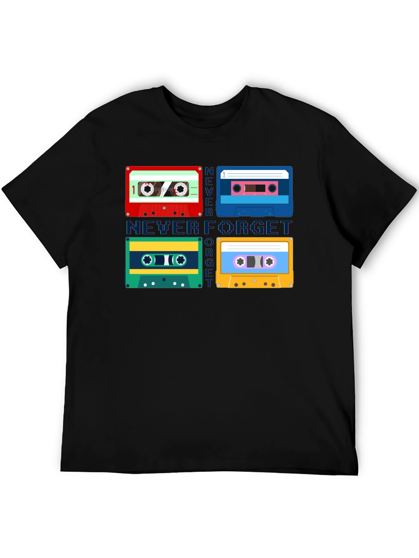 Never Forget Cassette Tapes Graphic Tee