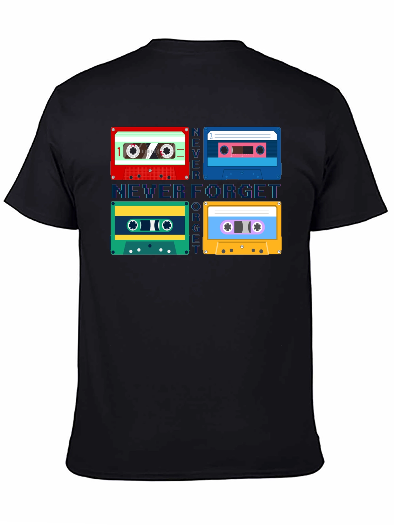 Never Forget Cassette Tapes Graphic Tee