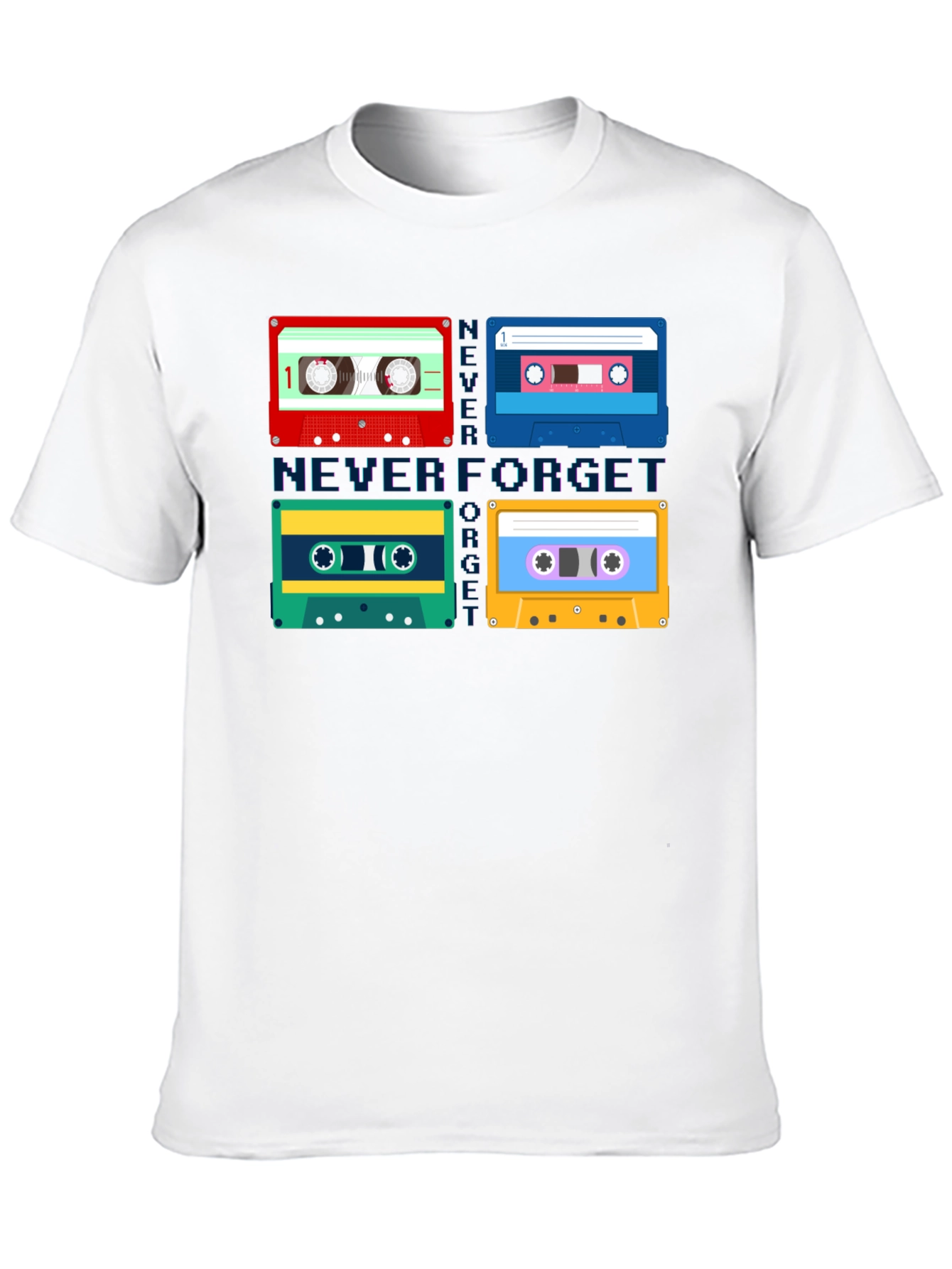 Never Forget Cassette Tapes Graphic Tee