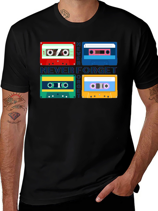 Never Forget Cassette Tapes Graphic Tee