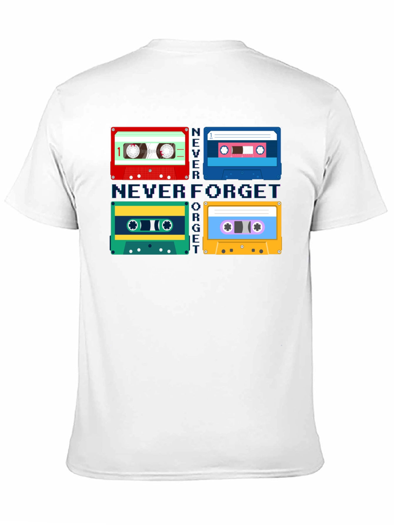 Never Forget Cassette Tapes Graphic Tee