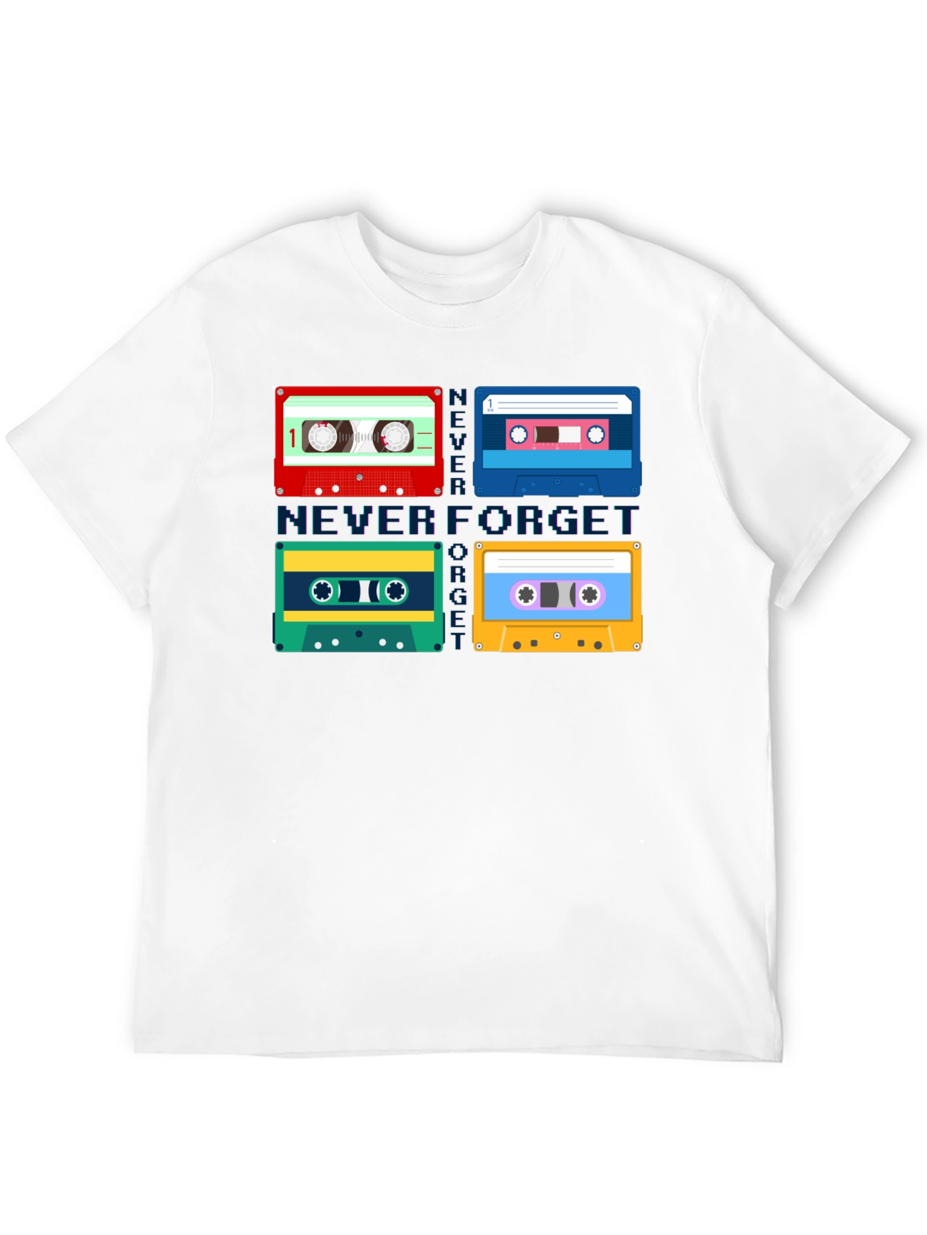 Never Forget Cassette Tapes Graphic Tee