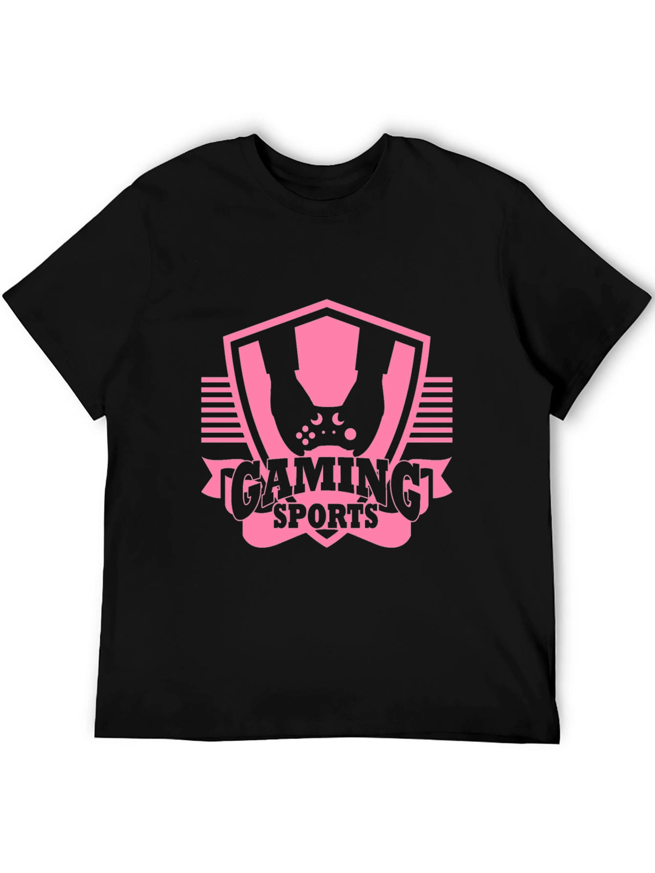 Gaming Sports Graphic T-Shirt - Black