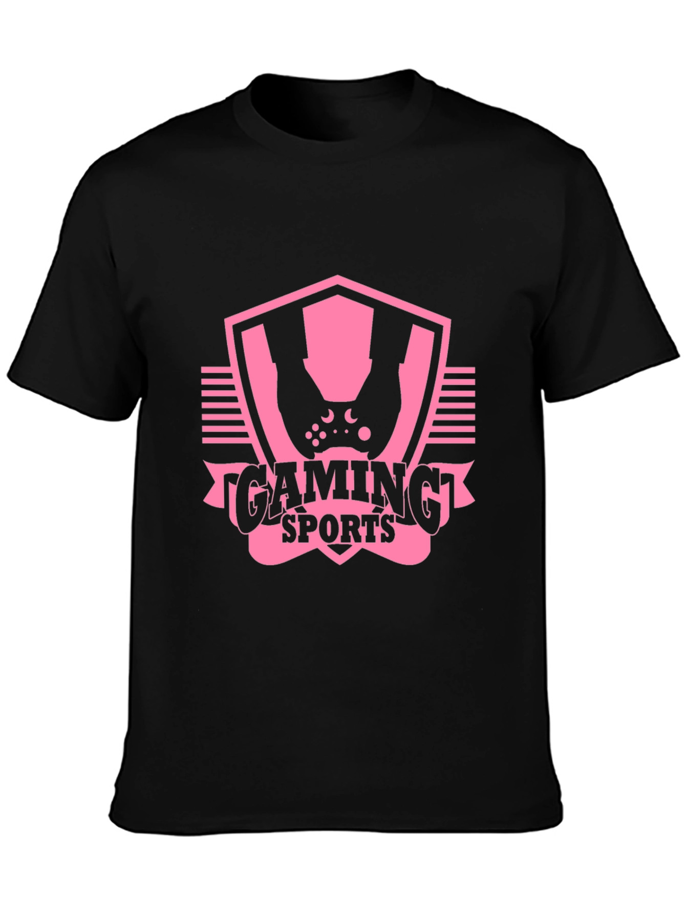 Gaming Sports Graphic T-Shirt - Black