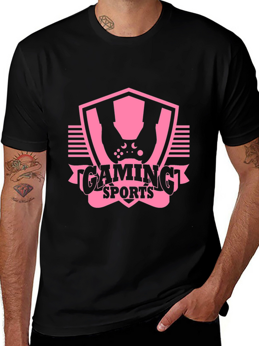 Gaming Sports Graphic T-Shirt - Black