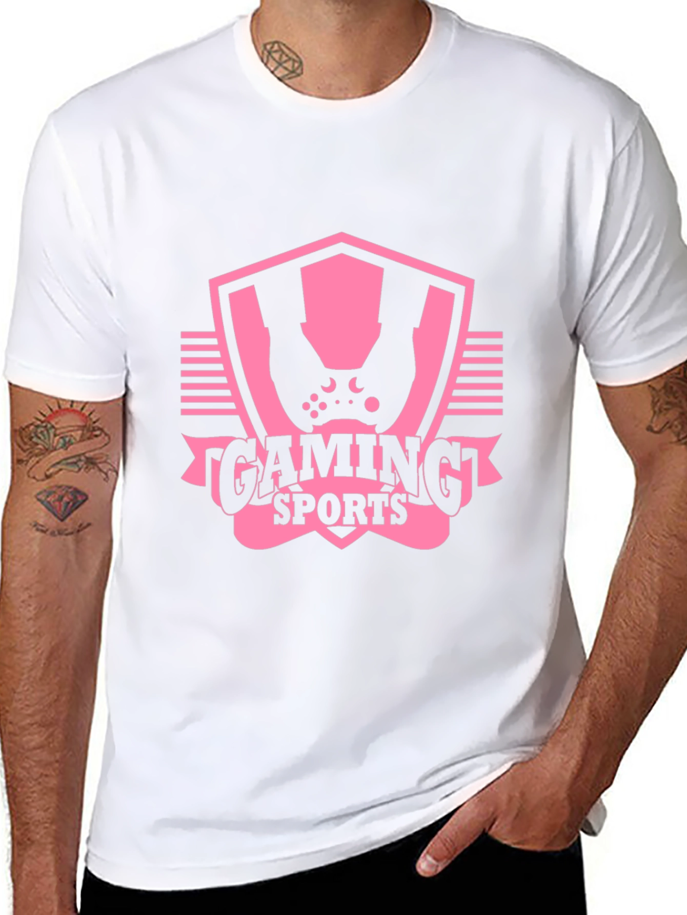 Gaming Sports Graphic T-Shirt - Black