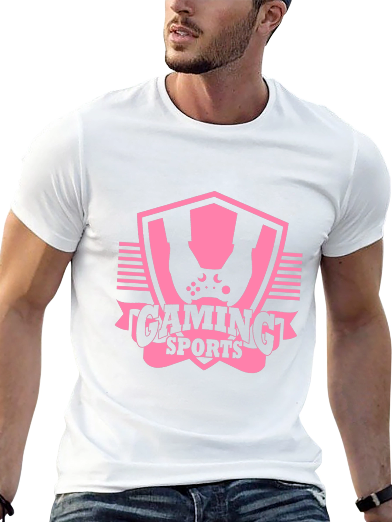 Gaming Sports Graphic T-Shirt - Black
