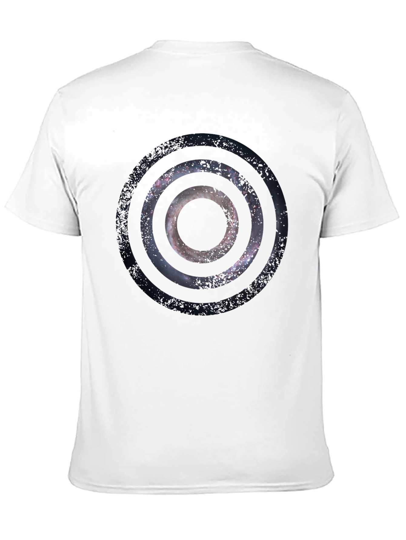 Abstract Galaxy Circle Graphic Tee - Black
