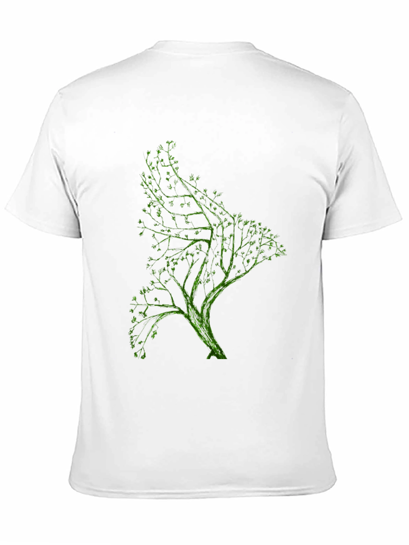 Green Tree Graphic Black T-Shirt