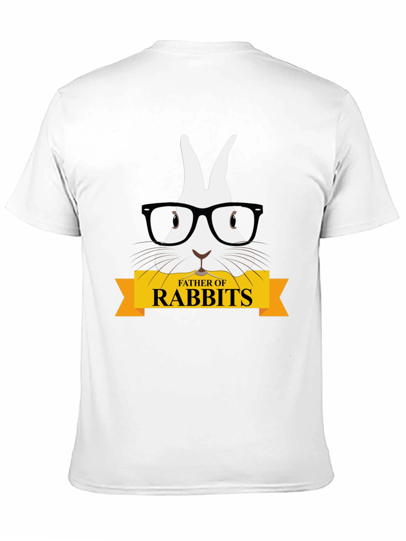 Father of Rabbits Graphic Tee - Black Cotton T-Shirt